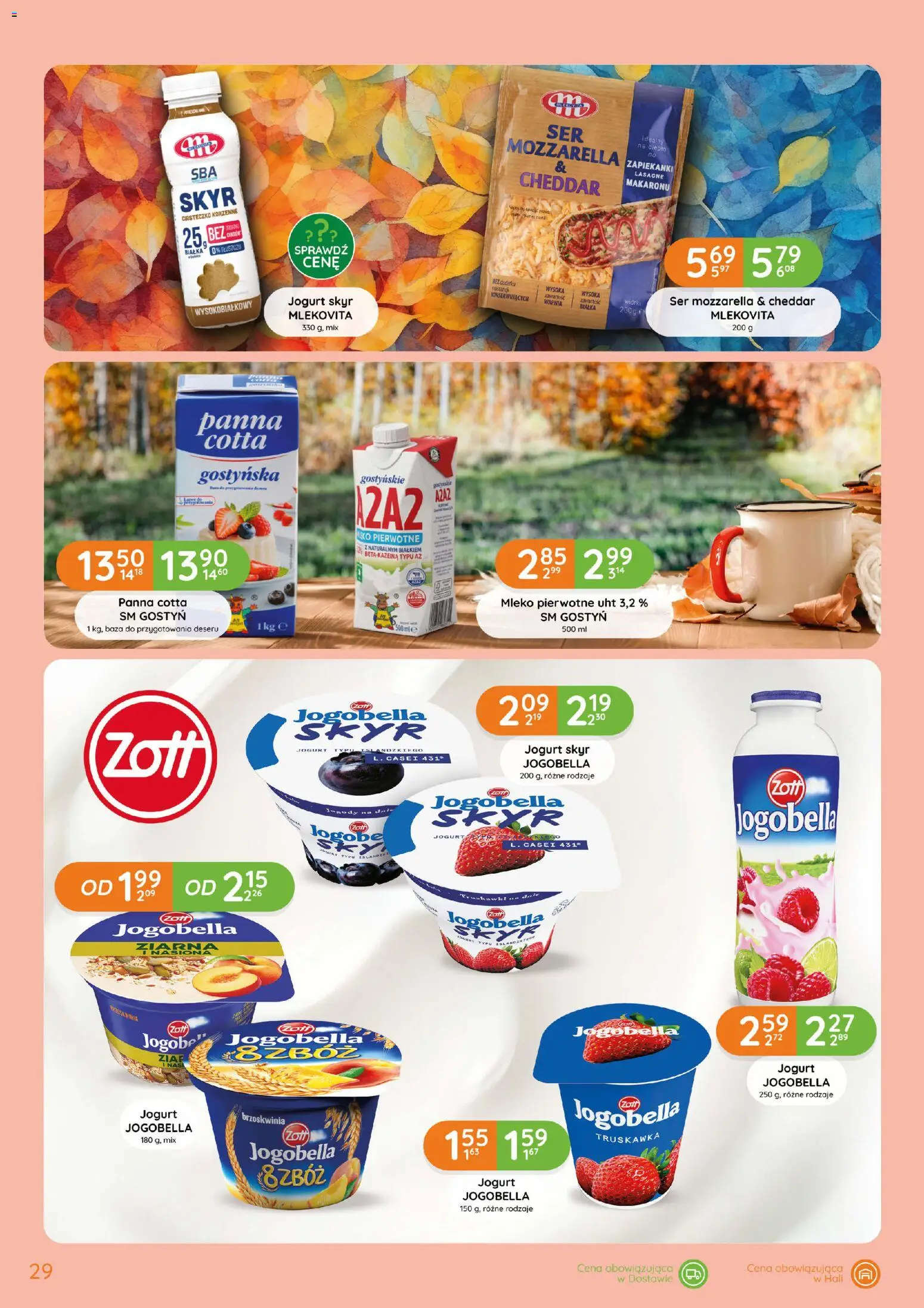 Eurocash gazetka od 15.10.2026 | Strona: 29 | Produkty: Brzoskwinia, Jogurt, Zapiekanki, Mozzarella