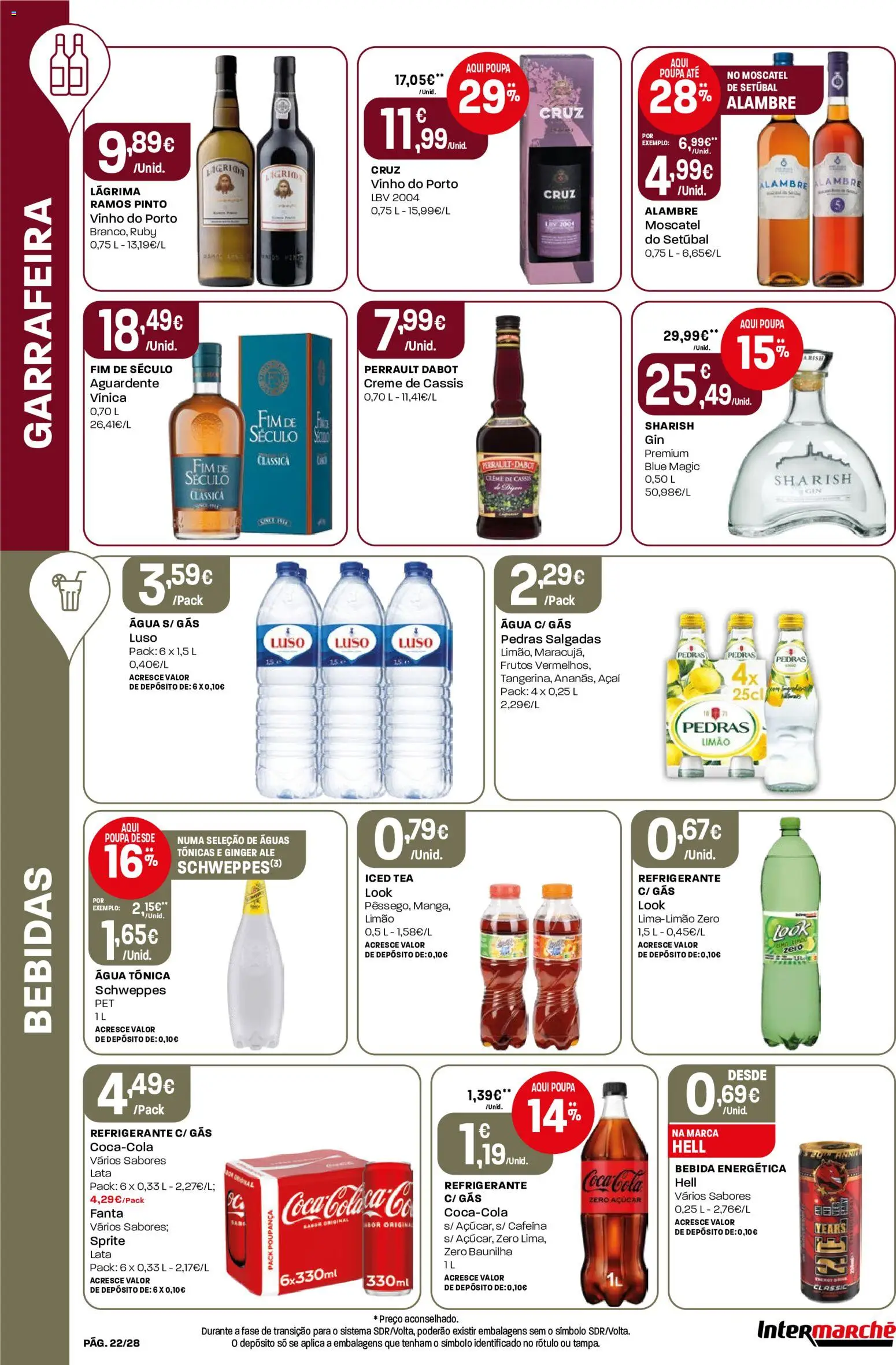 Intermarché Folheto Contact │ válido de 02/07/2026 | Página: 22 | Produtos: Refrigerante, Fanta, Vinho, Açúcar