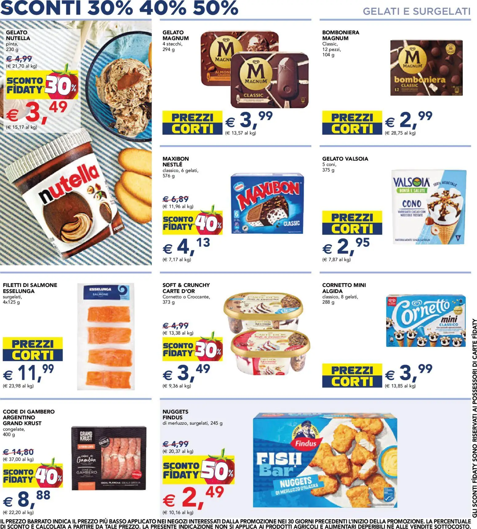 Volantino Esselunga S del 24/06/2026 | Pagina: 12 | Prodotti: Salmone, Gelato, Nuggets, Nutella