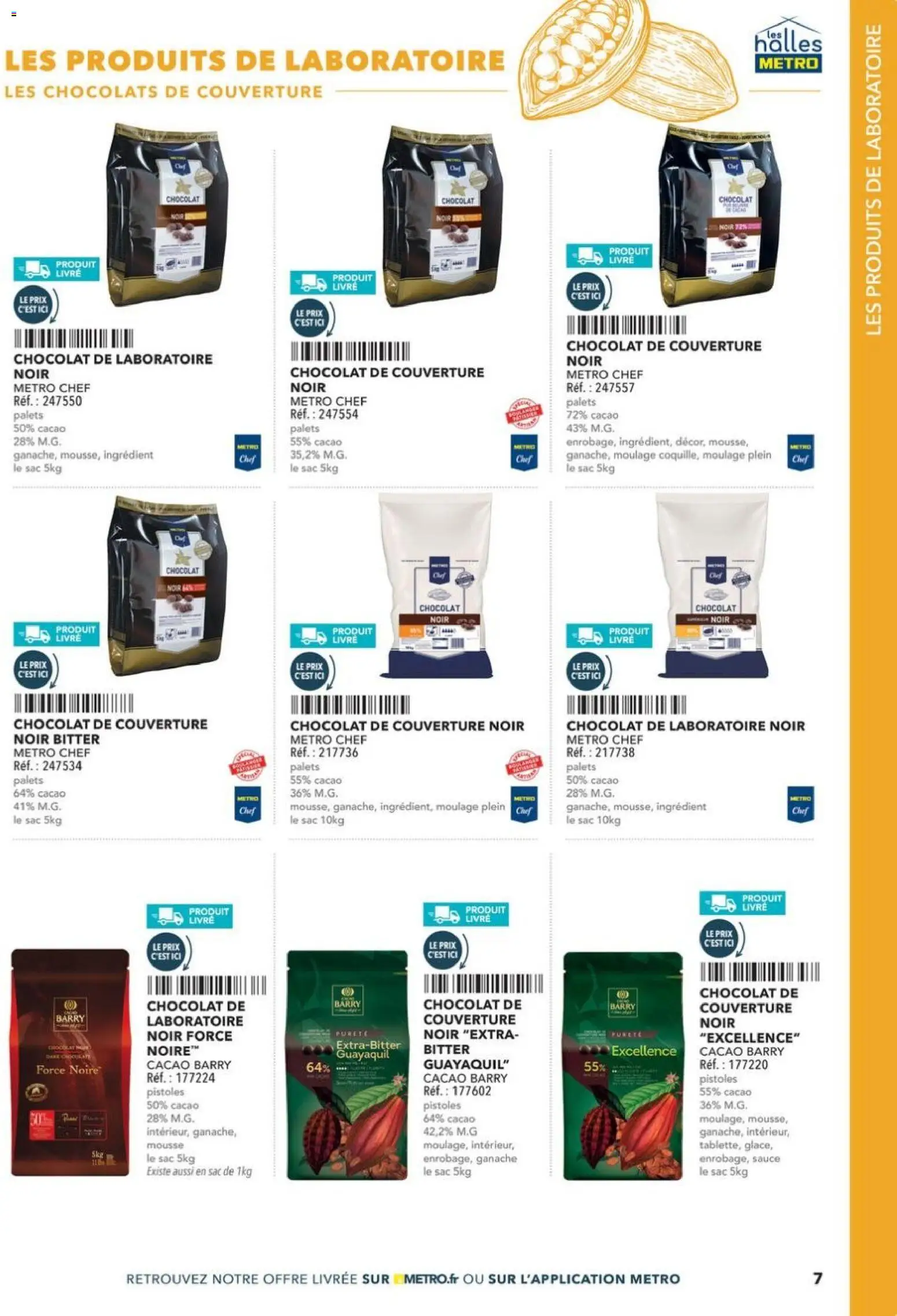 {H1} | Page: 7 | Produits: Mousse, Couverture, Chocolat, Livre