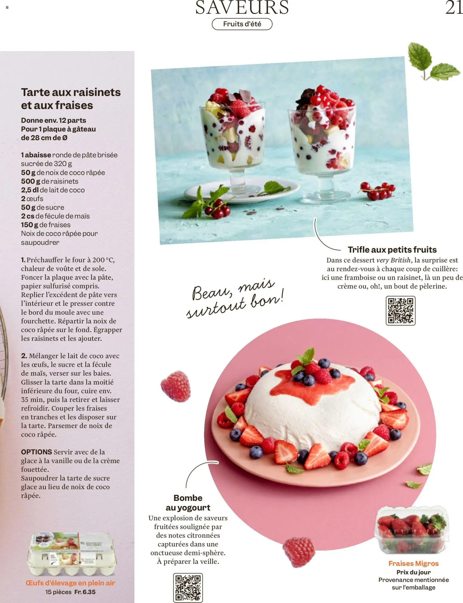 Migros aktionen Magazine FR – gültig ab 22.07.2026 | Seite: 21 | Produkte: Glace, Creme