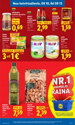 LIDL leidinys galioja nuo 2026.09.07 | Puslapis: 31 | Prekių: Riešutai, Grietinėlė, Padažas, Makaronai