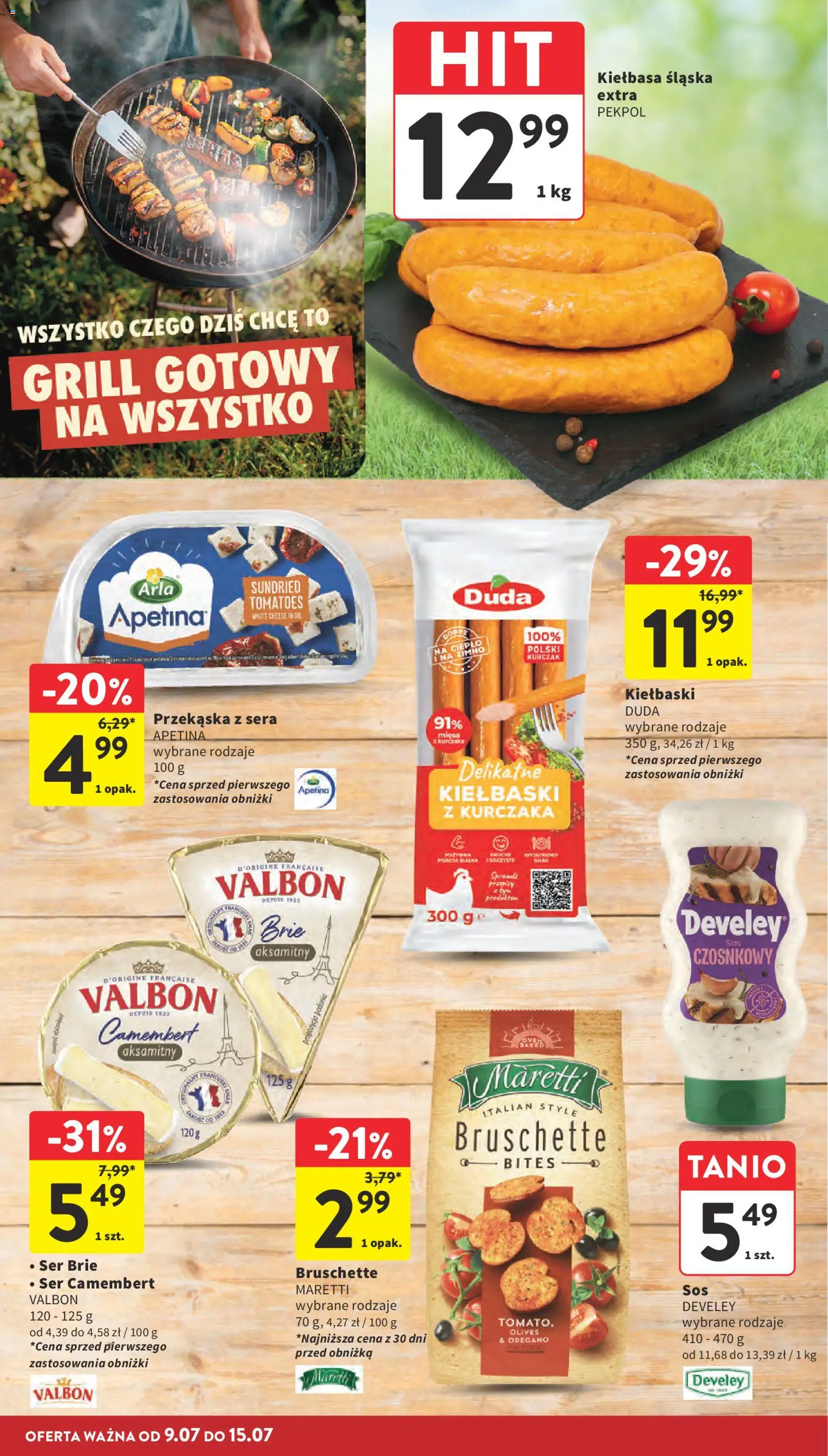 Intermarche gazetka od 09.07.2026 | Strona: 8 | Produkty: Kurczak, Ser camembert, Ser, Ser brie