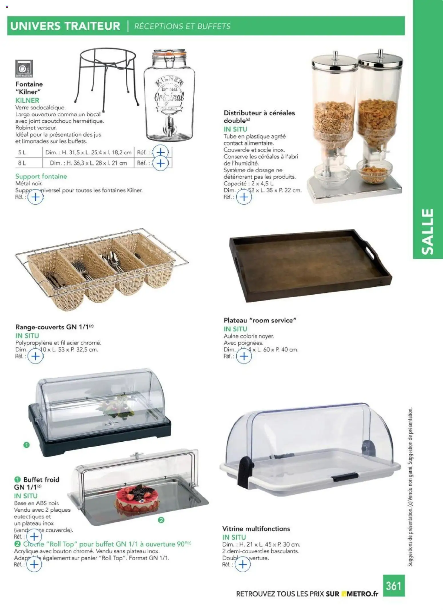 {H1} | Page: 361 | Produits: Robinet, Panier, Distributeur, Jus