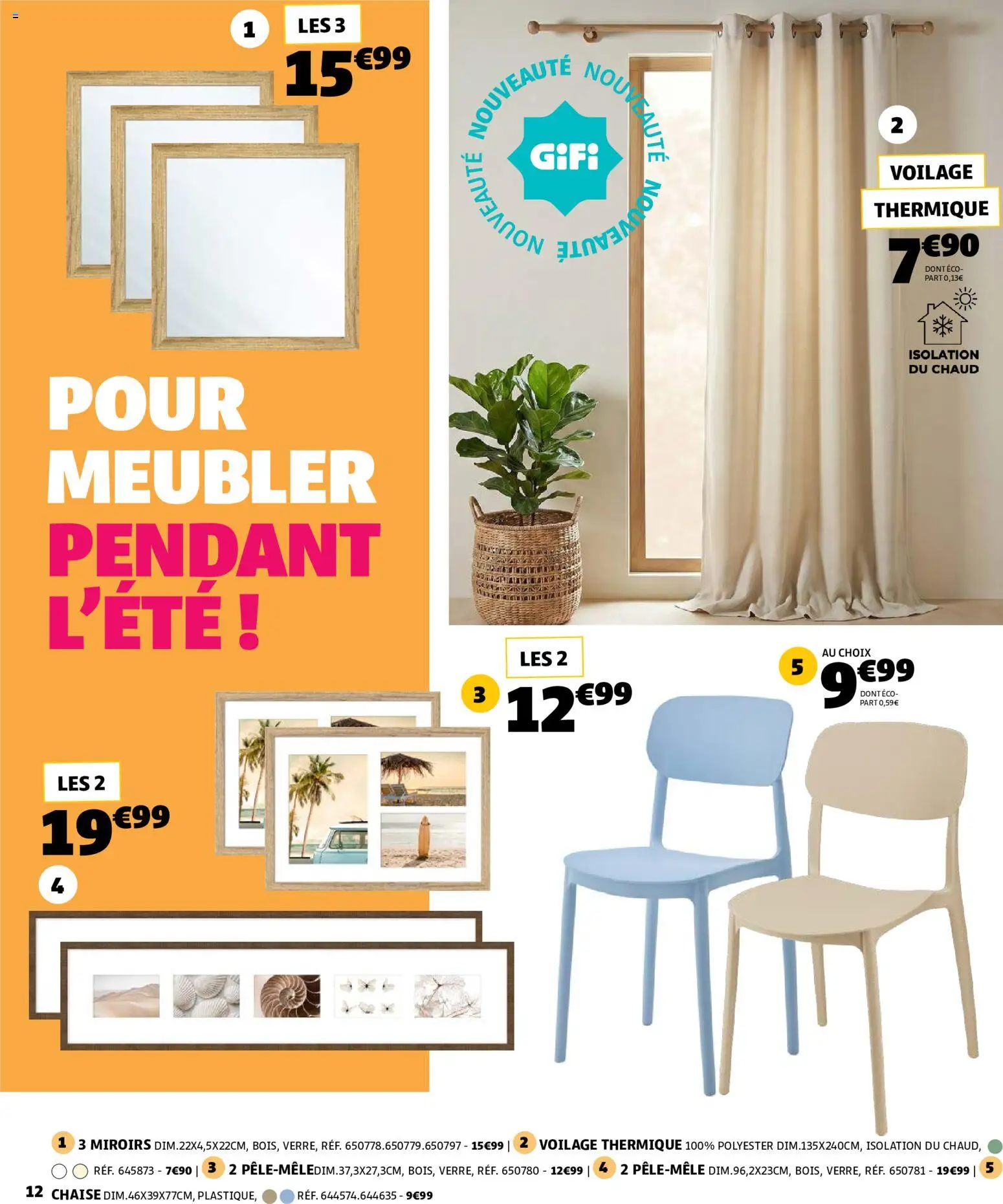 {H1} | Page: 12 | Produits: Chaise