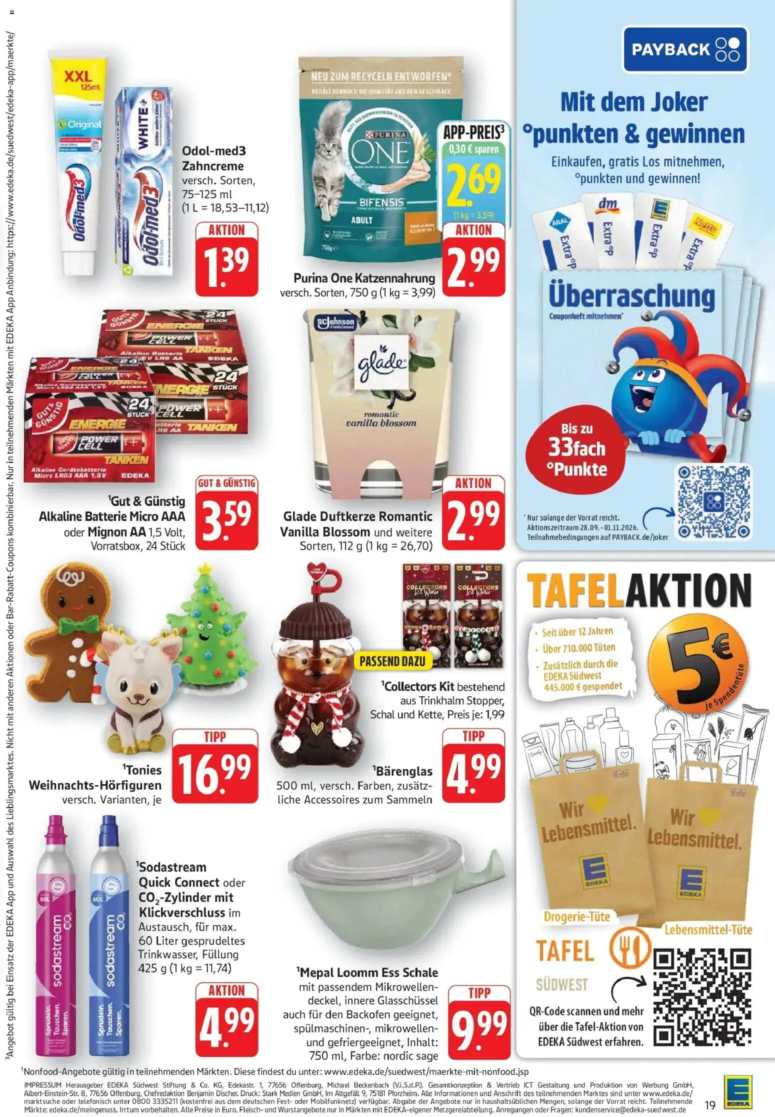 Edeka Prospekt Geislingen (ab 05.10.2026) » Angebote Online | Seite: 21 | Produkte: Purina one, Batterie, Backofen, Schal