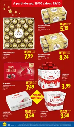 Pré-visualização MON CHÉRI Bombons com Licor, Emb. 30 unid., 1 kg = 23.78 válido de 19/10/2026 | Página: 32 | Produtos: Ferrero rocher, Chocolates, Licor, Bombons Raffaello