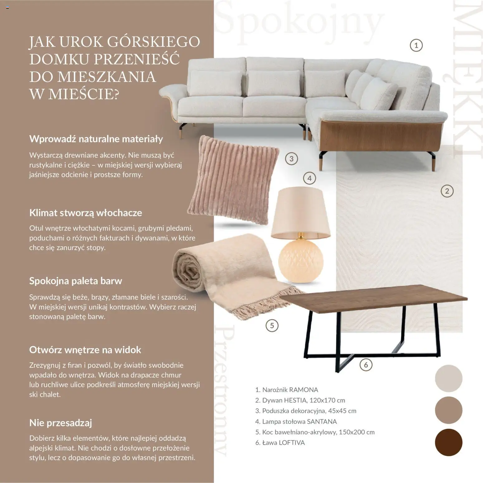 Salony Agata gazetka - Trendbook od 07.05.2026 | Strona: 24 | Produkty: Poduszka, Koc, Dywan, Lampa