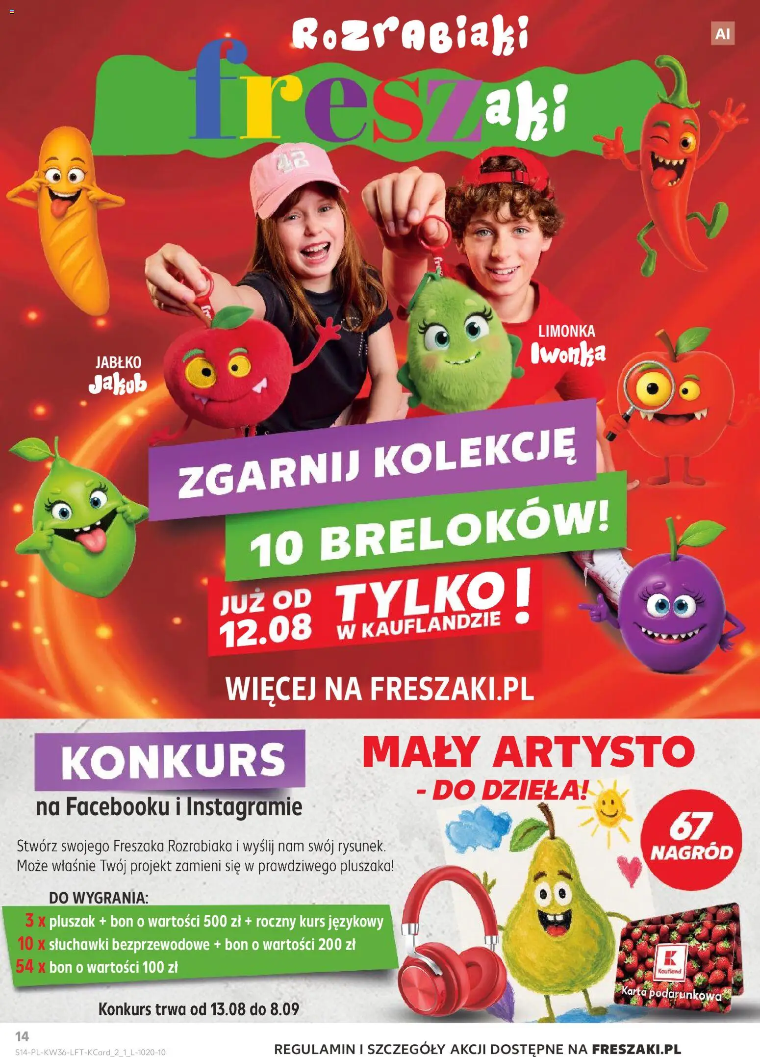 Kaufland gazetka od 03.09.2026 | Strona: 14 | Produkty: Karta, Limonka, Słuchawki, Słuchawki bezprzewodowe