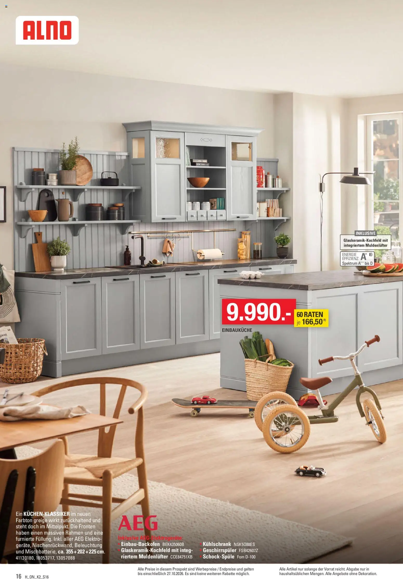Höffner Prospekt KüchenSpezial – gültig ab 25.09.2026 | Seite: 16 | Produkte: AEG, Geschirrspüler, Einbauküche, Kühlschrank