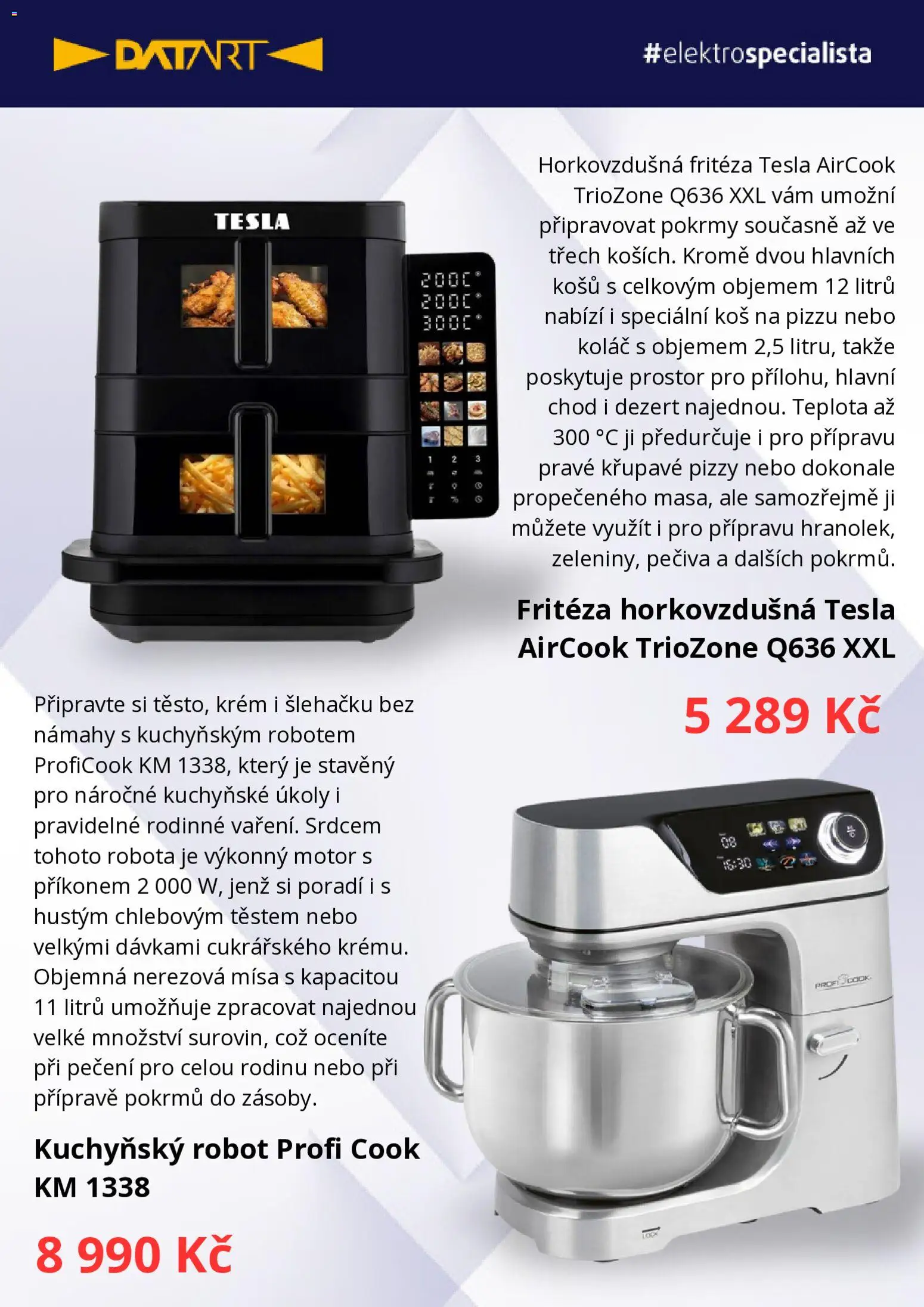 Datart leták od 03.09.2026 | Strana: 5 | Produkty: Kuchyňský robot, Robot, Koš, Horkovzdušná fritéza