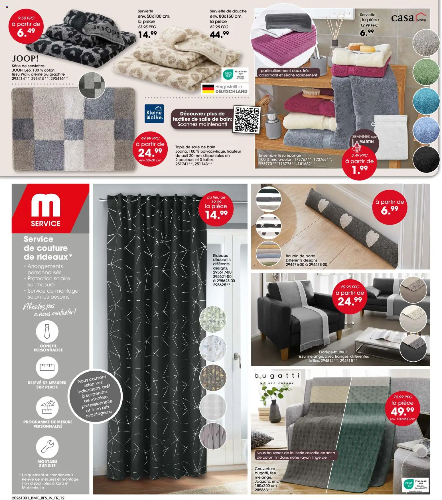 {H1} | Page: 12 | Produits: Boudin, Porte, Tapis, Linge de lit
