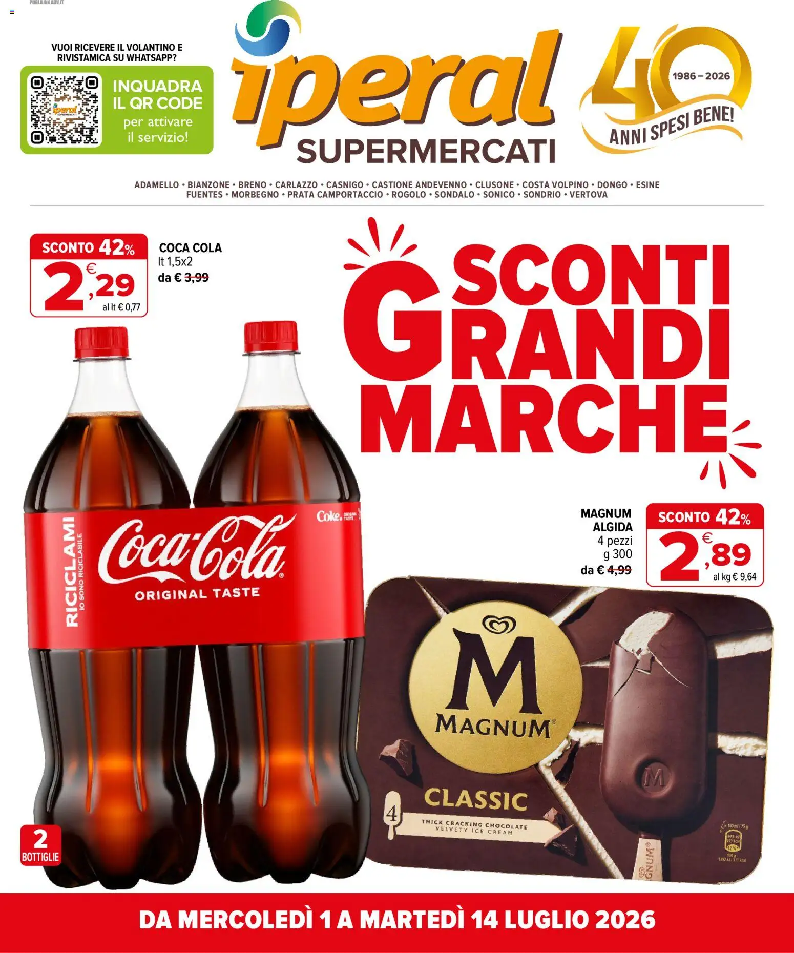 Volantino Iperal del 01/07/2026 | Pagina: 1 | Prodotti: Coca Cola