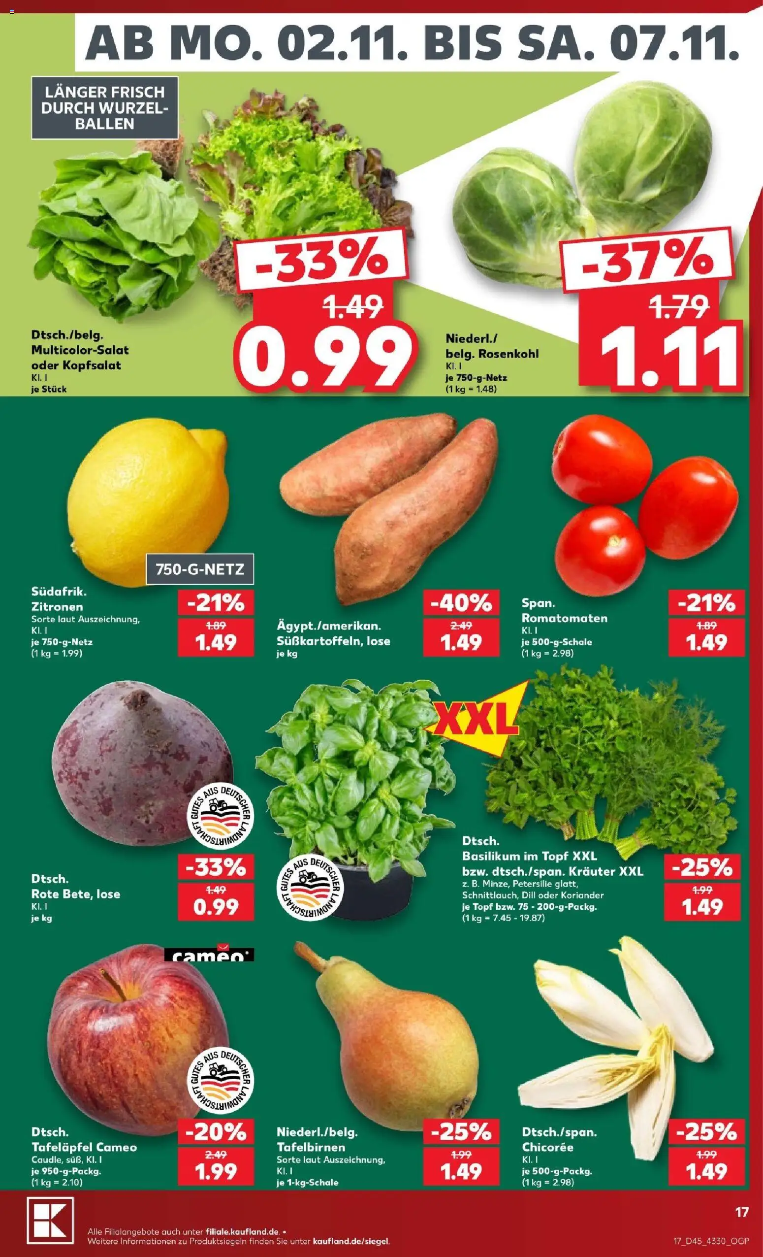 Kaufland Prospekt – gültig ab 02.11.2026 | Seite: 17 | Produkte: Petersilie, Dill, Zitronen