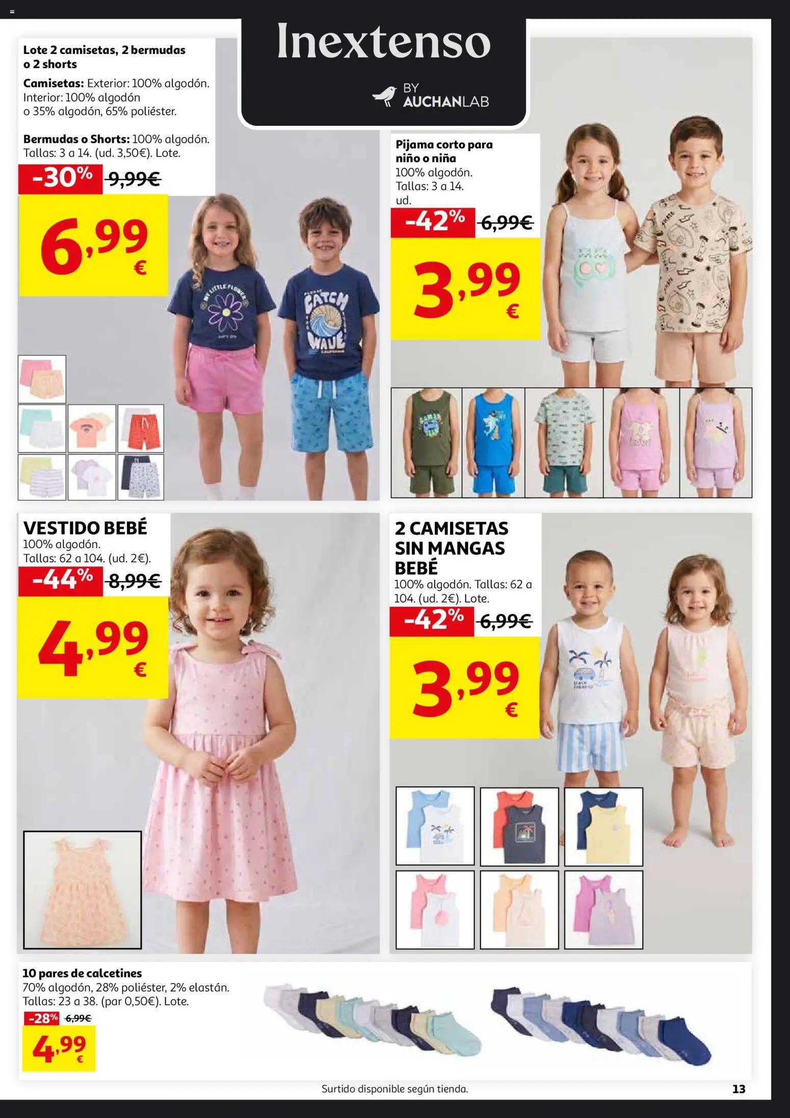 Alcampo Rebajas Valencia │ válido desde el 25/06/2026 | Página: 13 | Productos: Bermudas, Pijama