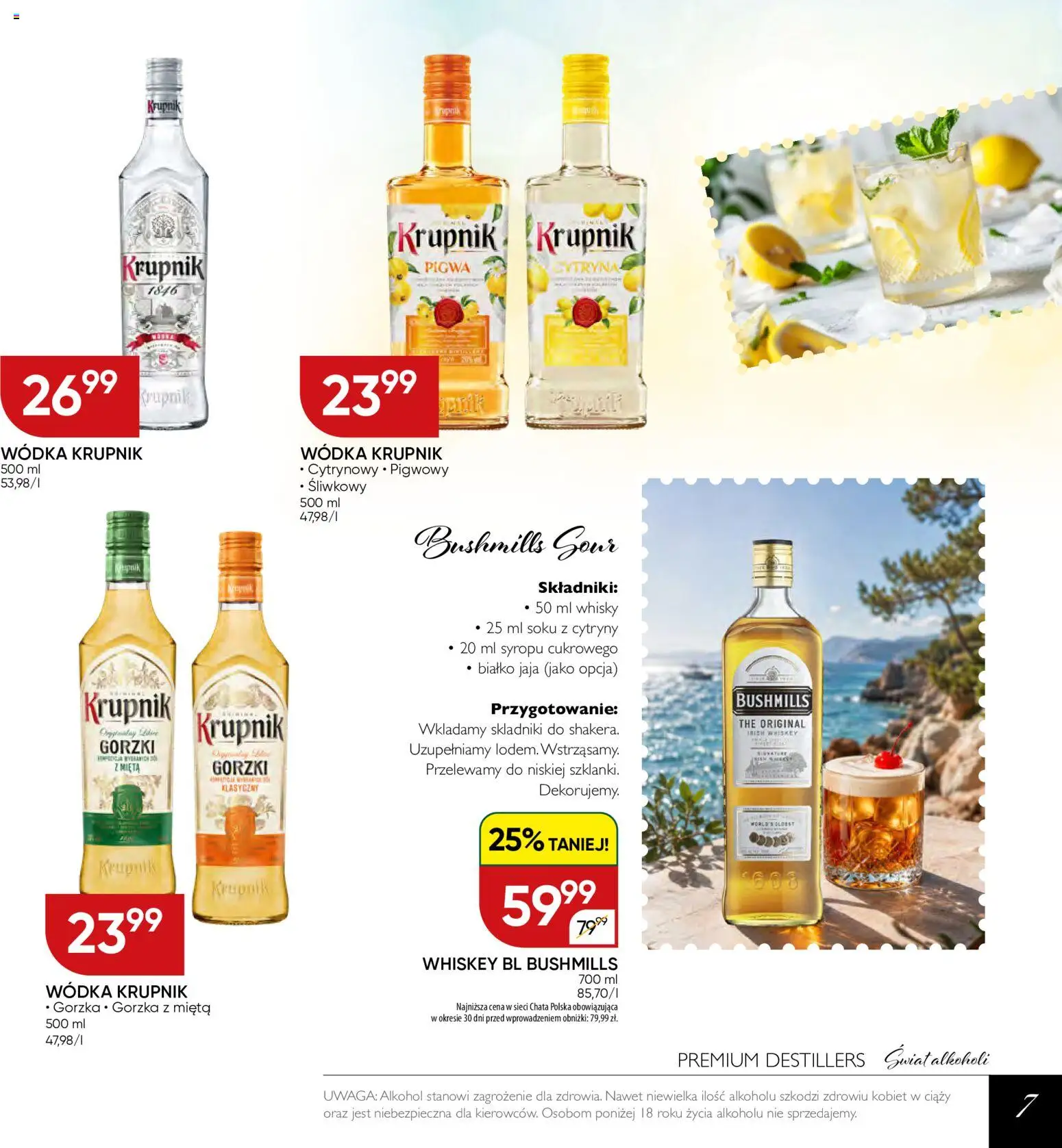 Chata Polska gazetka - Mocna Oferta od 07.07.2026 | Strona: 7 | Produkty: Mięta, Alkohol, Whisky, Jaja