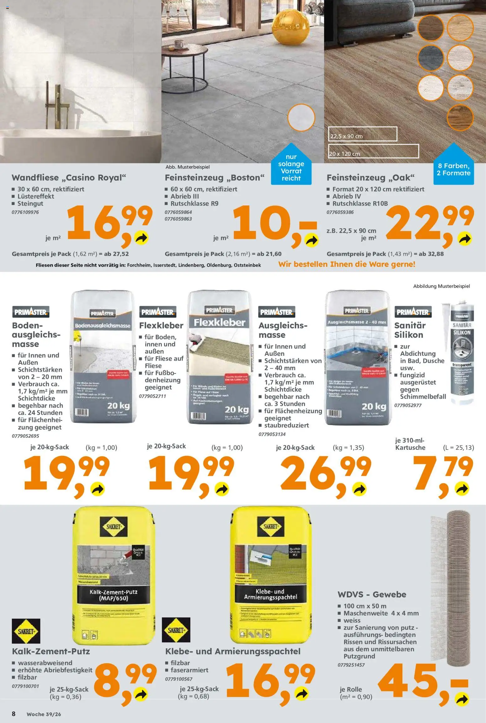 Globus Baumarkt Prospekt Dietzenbach – gültig ab 20.09.2026 | Seite: 8 | Produkte: Dusche