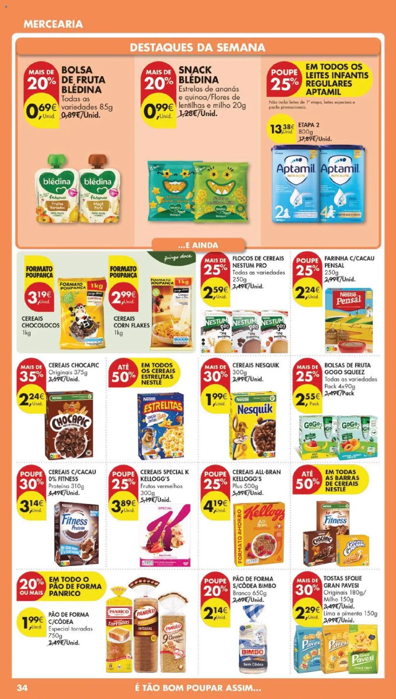 Pingo Doce folheto │ válido de 21.04.2026 | Página: 36 | Produtos: Tostas, Maça, Cereais, Milho