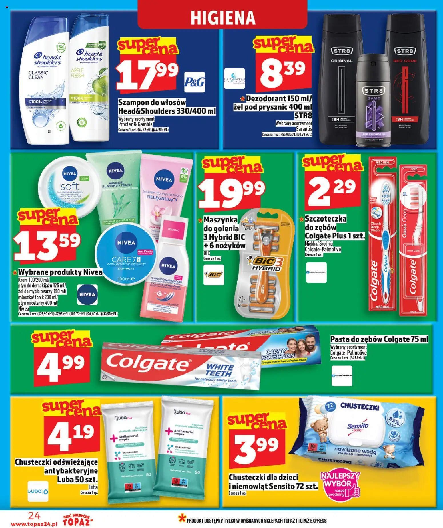 Topaz gazetka - MAZ od 16.04.2026 | Strona: 24 | Produkty: Prysznic, Żel pod prysznic, Krem, Szczoteczka do zębów