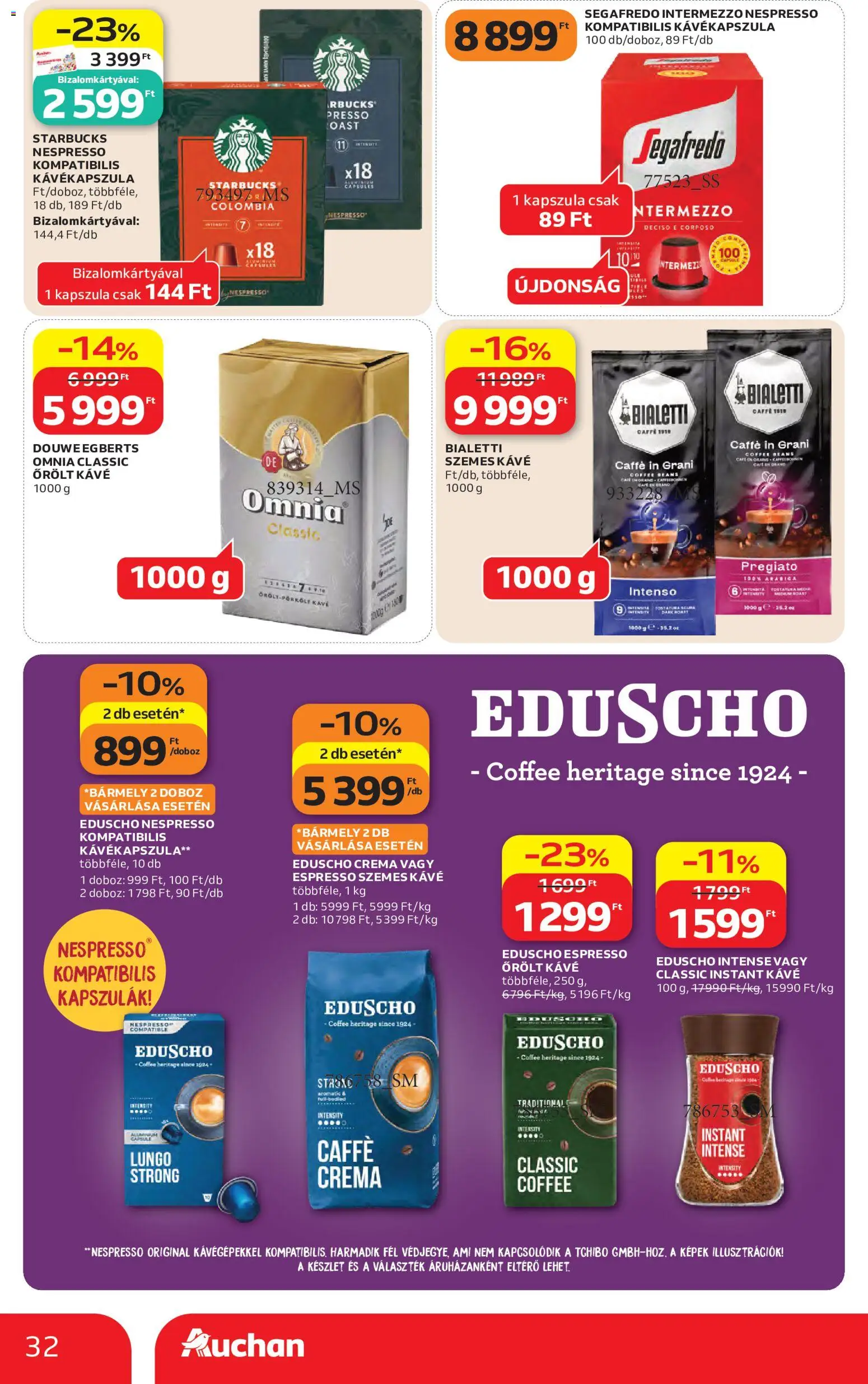 Auchan akciós ujság - amely érvényes a következő dátumtól: 2026.10.08. | Oldal: 32