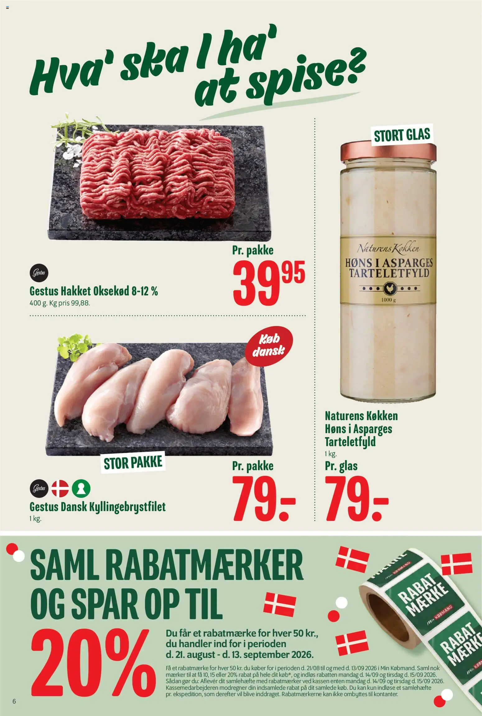 Min Købmand tilbudsavis – gyldig fra 04/09/2026 | Side: 6 | Produkter: Oksekød, Søm, Asparges
