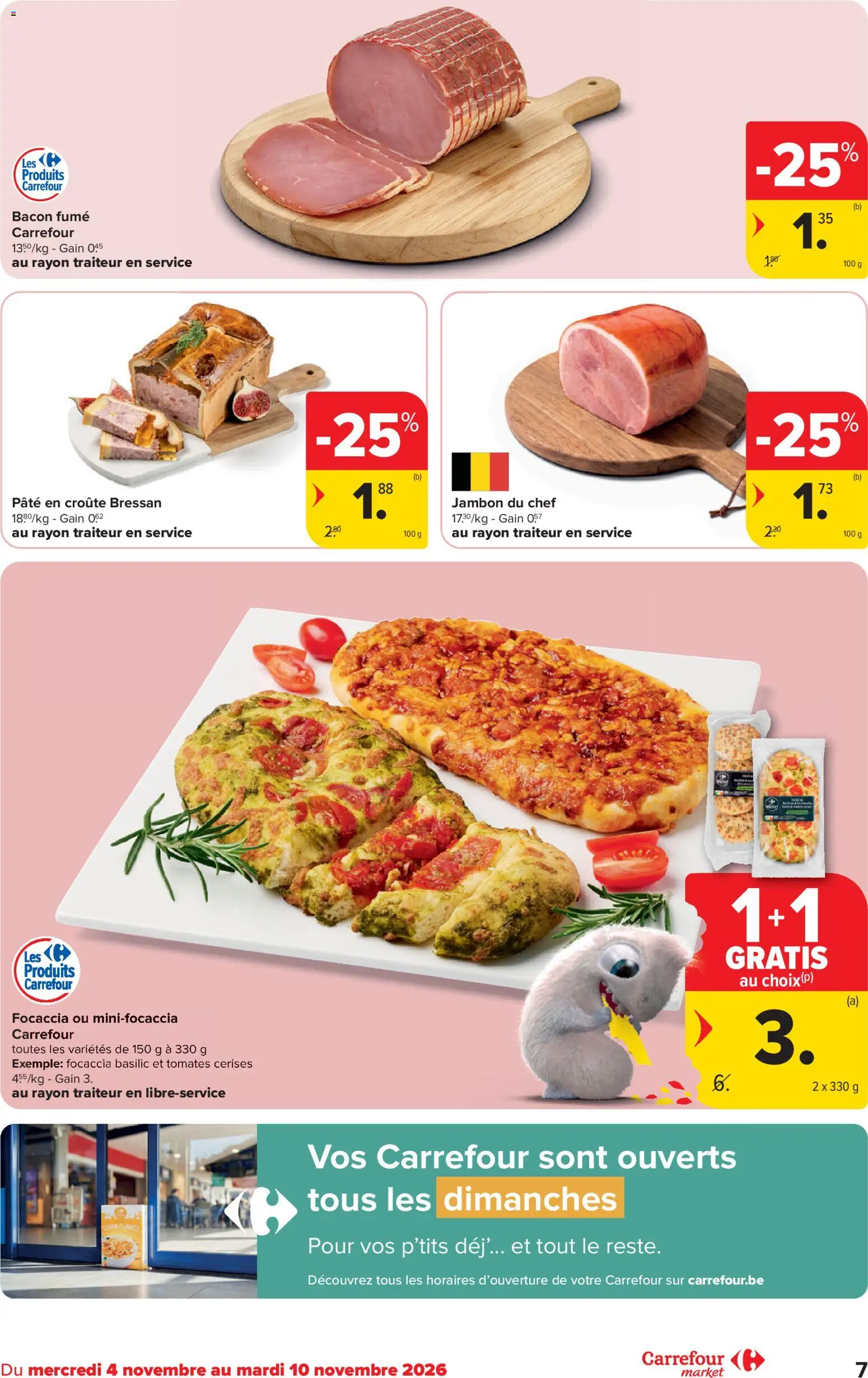 {H1} | Pagina: 7 | Producten: Ham, Bacon, Pâté, Focaccia