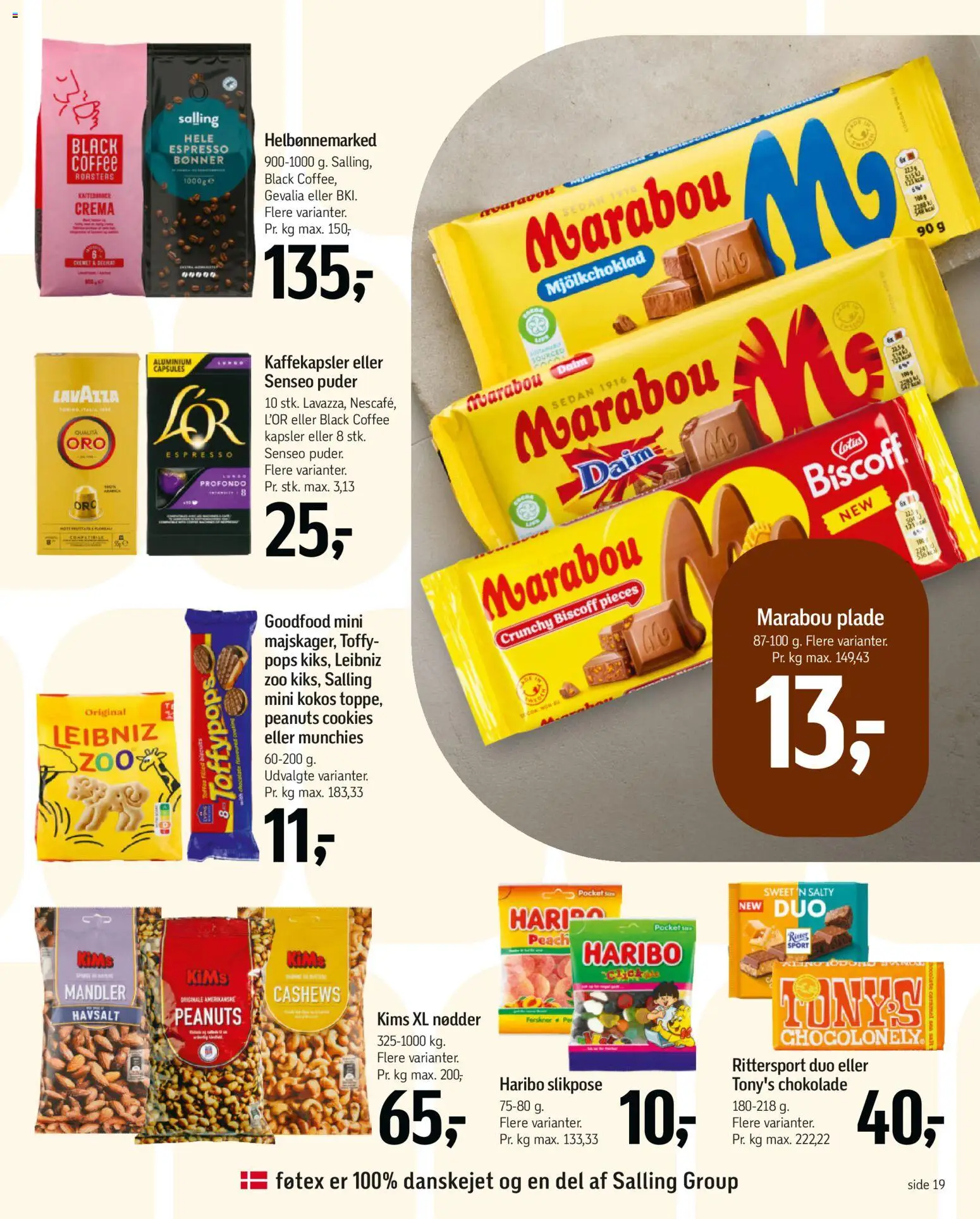 Føtex tilbudsavis – gyldig fra 17.04.2026 | Side: 33 | Produkter: Nødder, Cookies, Salt, Bønner