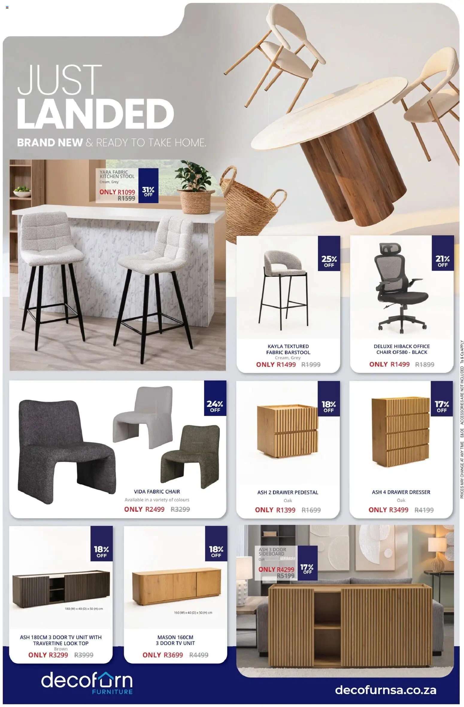 New Decofurn catalogue – valid from 10/08/2026 | Page: 3 | Products: Stool, Drawer pedestal, TV, Sideboard