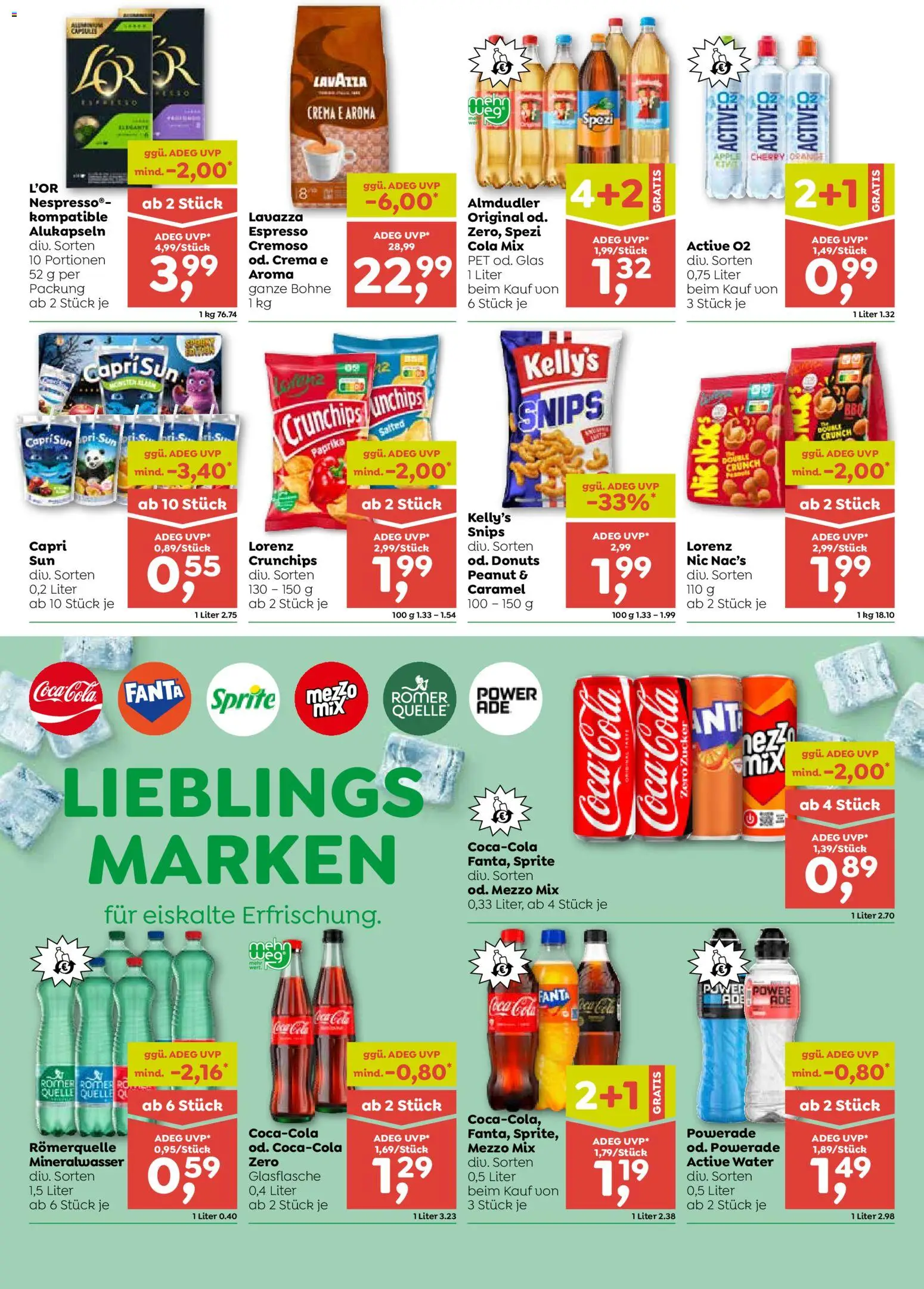 ADEG Flugblatt gültig ab 29.10.2026 | Seite: 6 | Produkte: Zucker, Mineralwasser, Fanta, Bohne