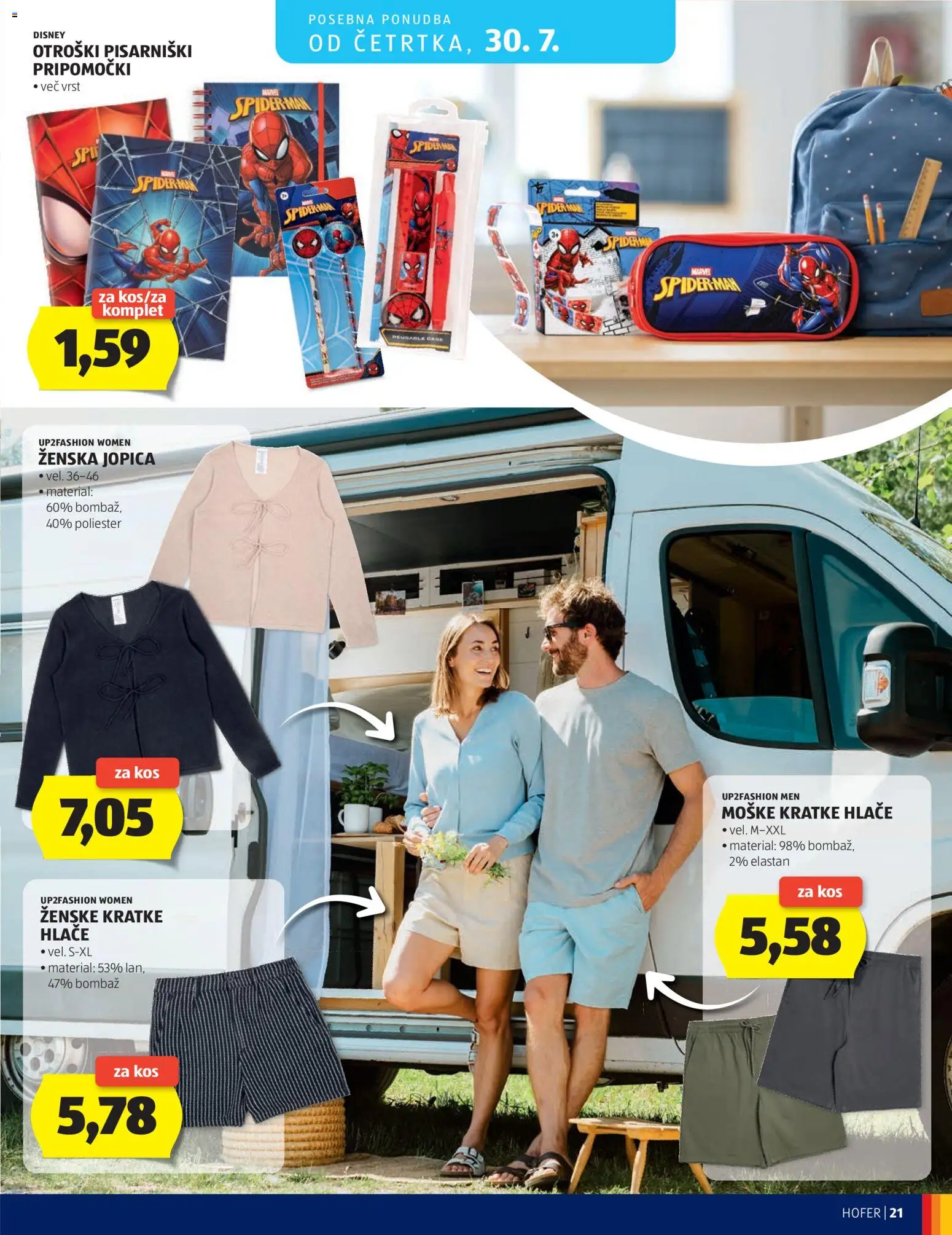 Hofer SI katalog | vrijedi od 22.07.2026 | Stranica: 21 | Proizvodi: Hlače, Kratke hlače