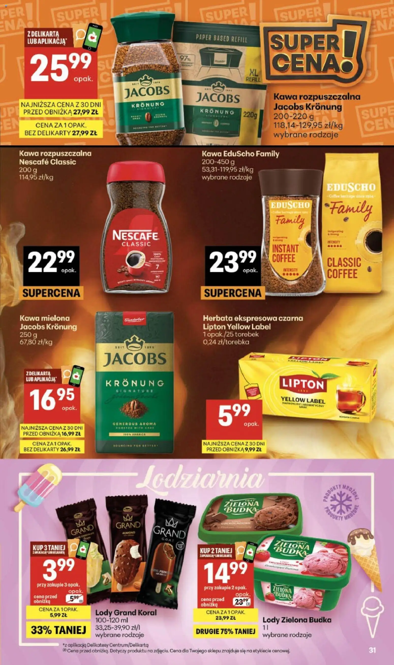 Delikatesy Centrum gazetka od 22.10.2026 | Strona: 31 | Produkty: Jacobs, Nescafe, Kawa rozpuszczalna, Kawa