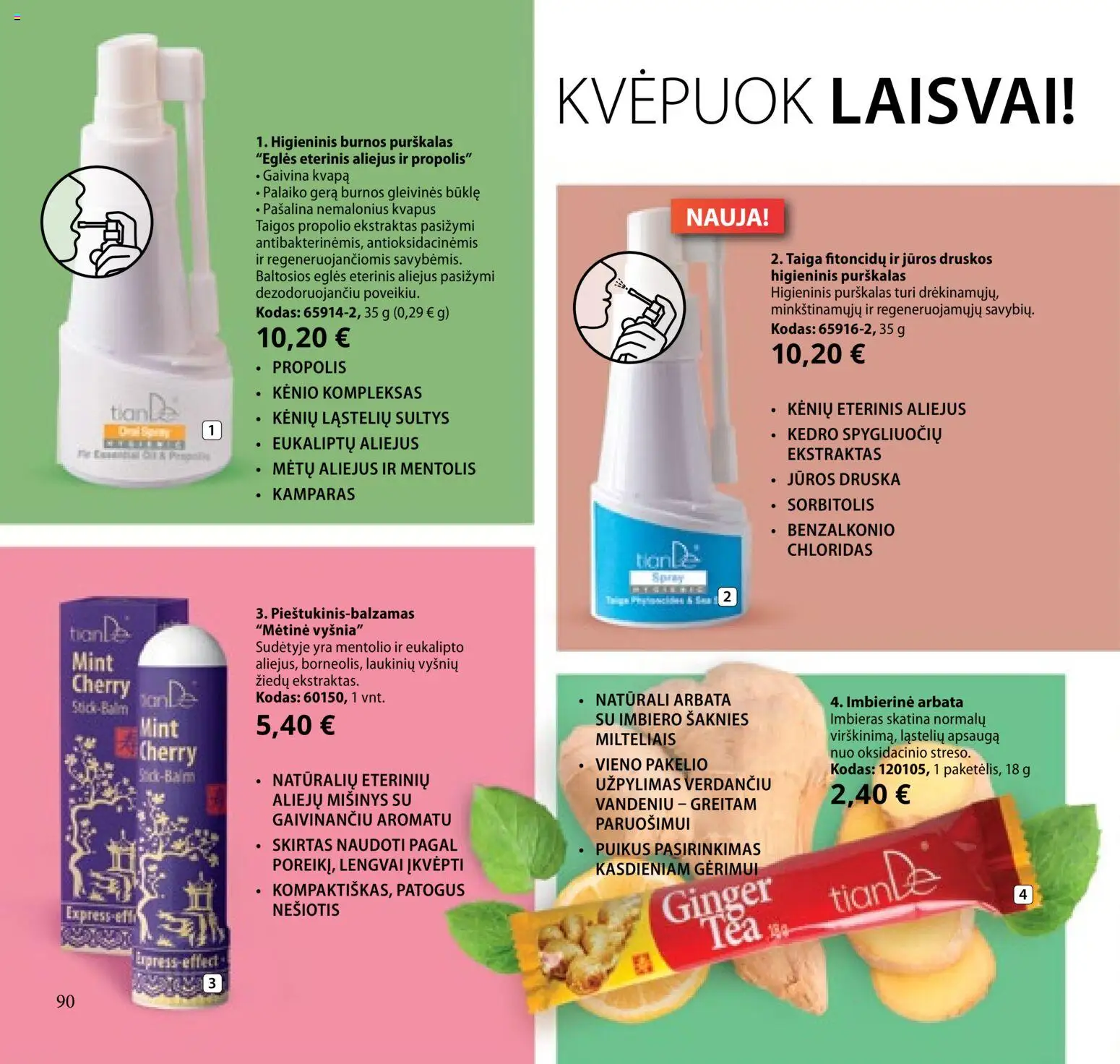 TianDe akcijos nuo 2026.02.10 | Puslapis: 90 | Prekių: Aliejus, Sultys, Jūros druska, Druska