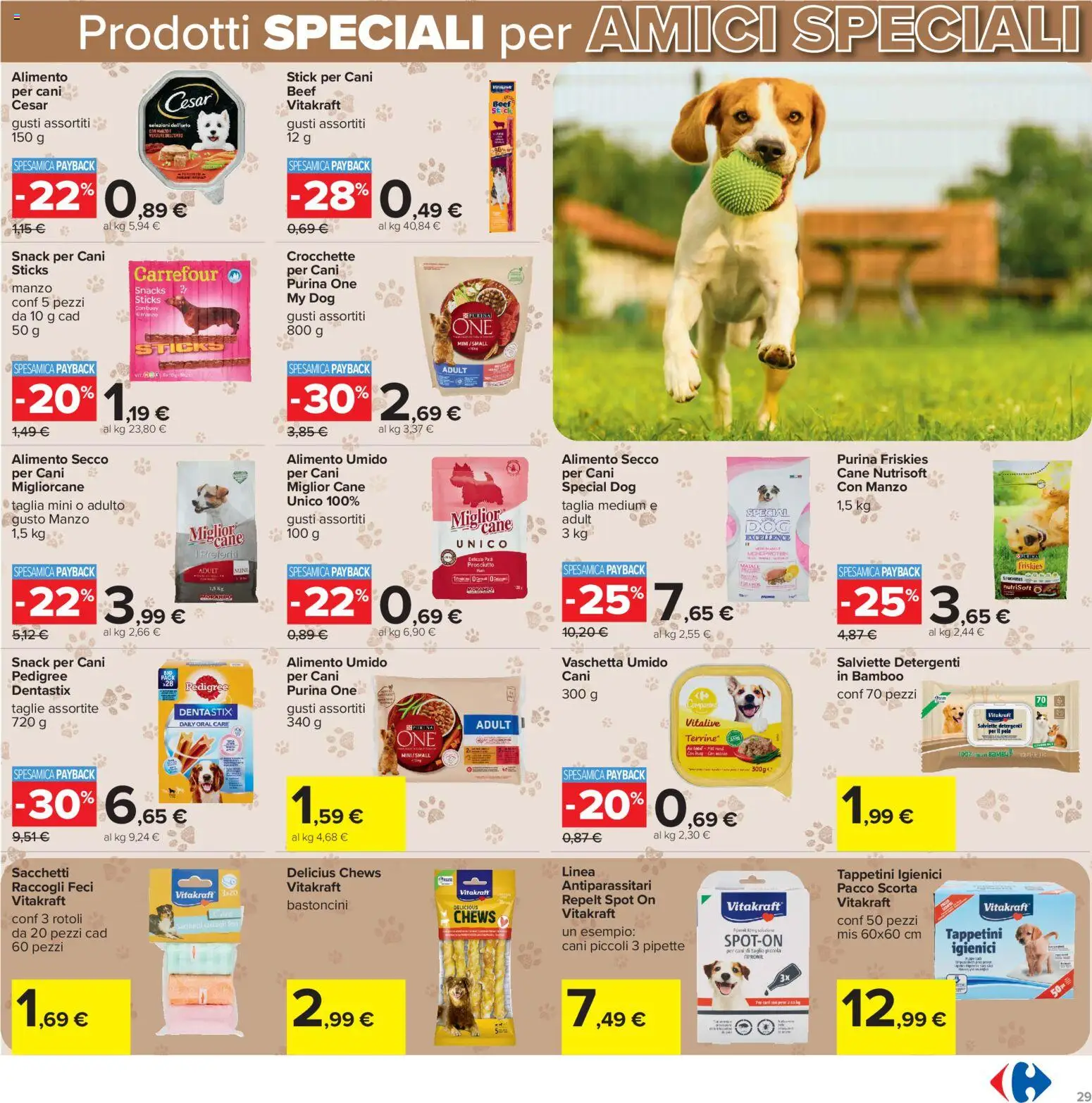 Volantino Carrefour del 20/08/2026 | Pagina: 29 | Prodotti: Manzo, Verdure, Prosciutto, Crocchette