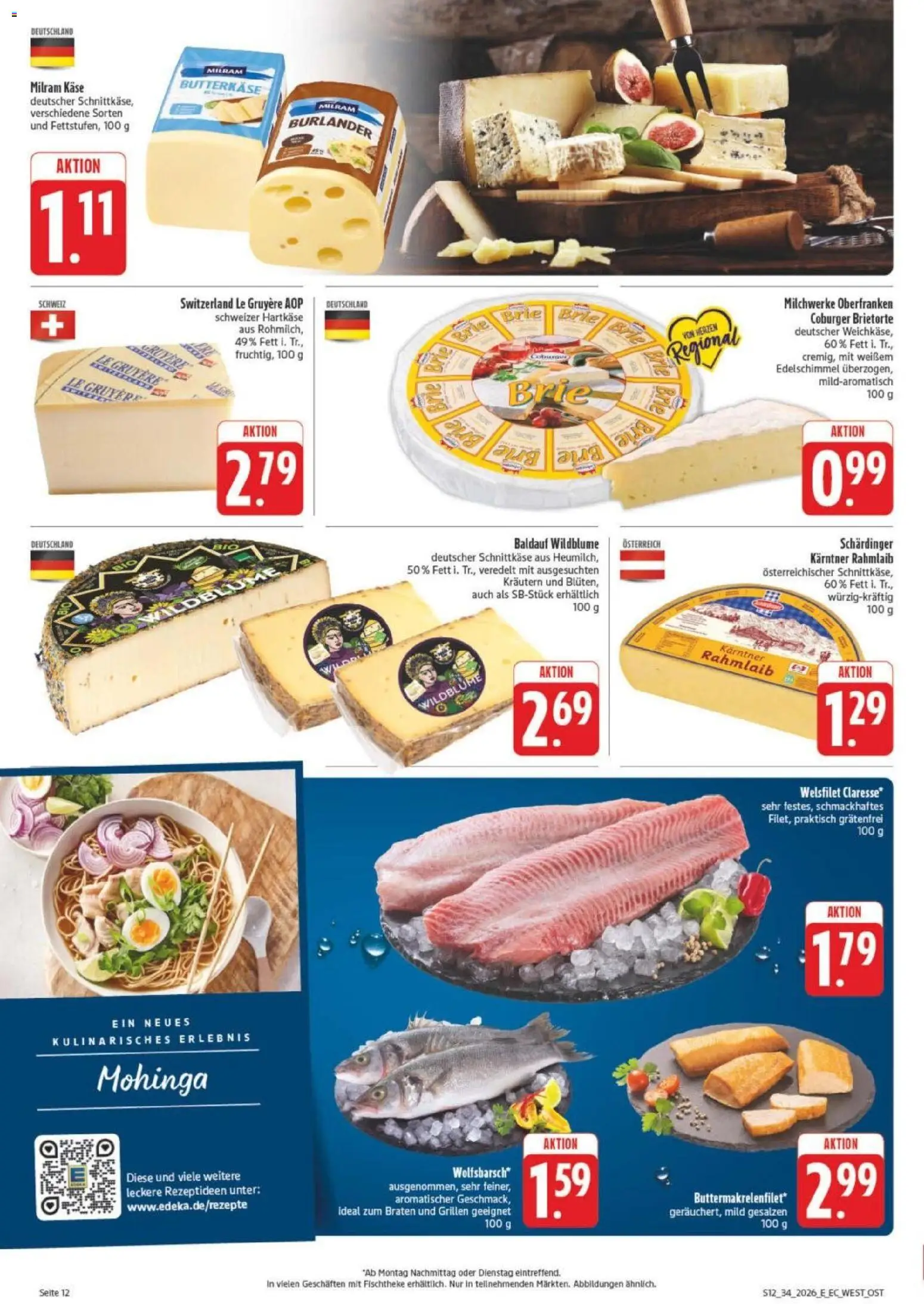 Edeka Prospekt Leipzig – gültig ab 17.08.2026 | Seite: 16 | Produkte: Käse, Milram