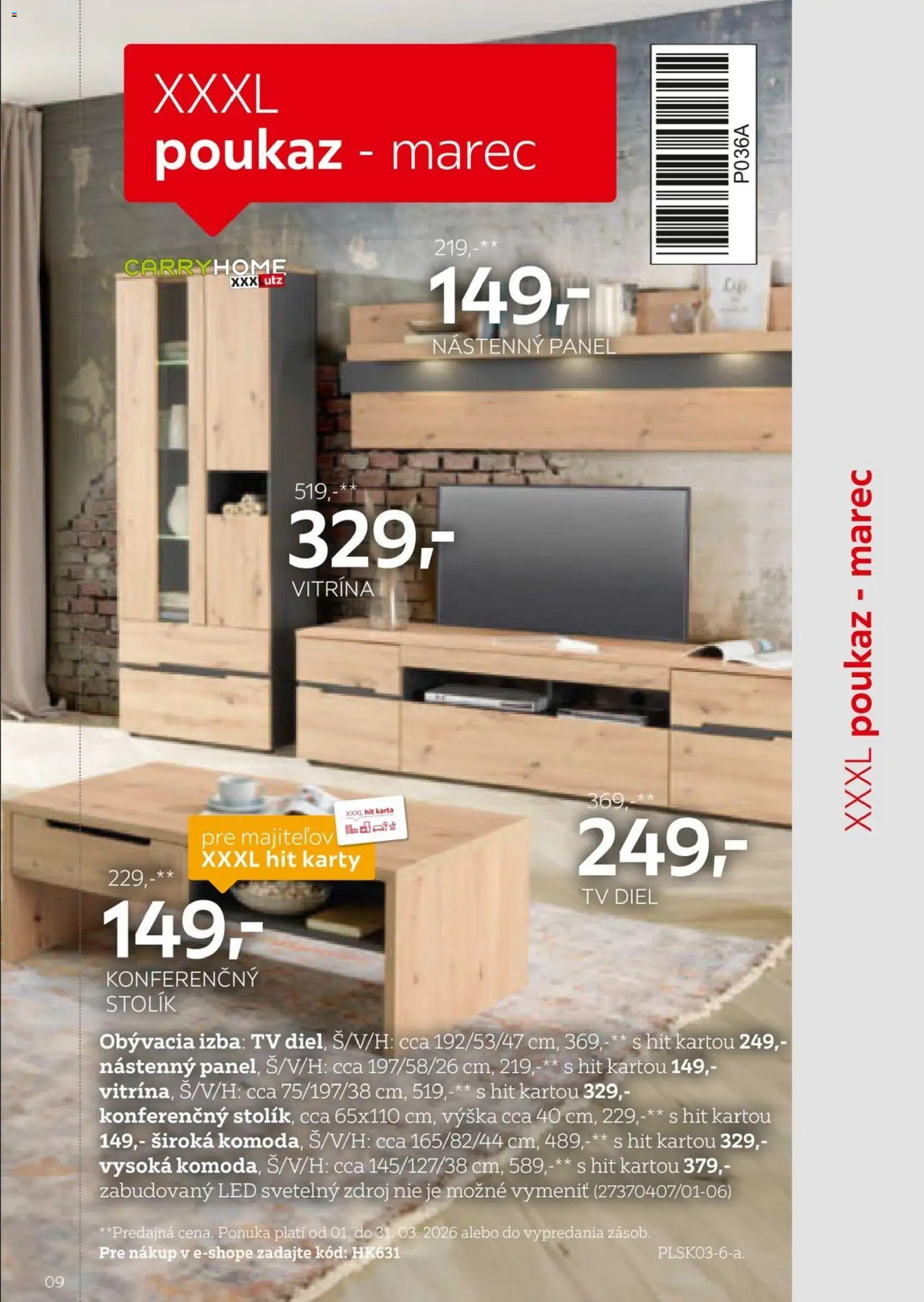 Nové XXXLutz akcie – leták je platný od 01.02.2026 | Strana: 9 | Produkty: Tv, Konferenčný stolík, Led