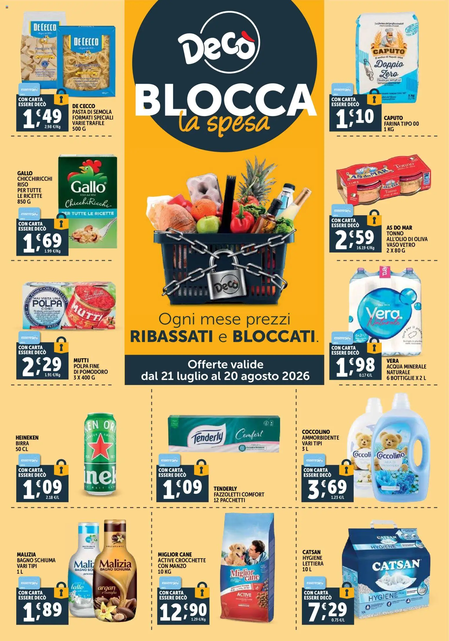 Volantino Decò del 11/08/2026 | Pagina: 7 | Prodotti: Schiuma, Birra, Mutti, Farina tipo 00