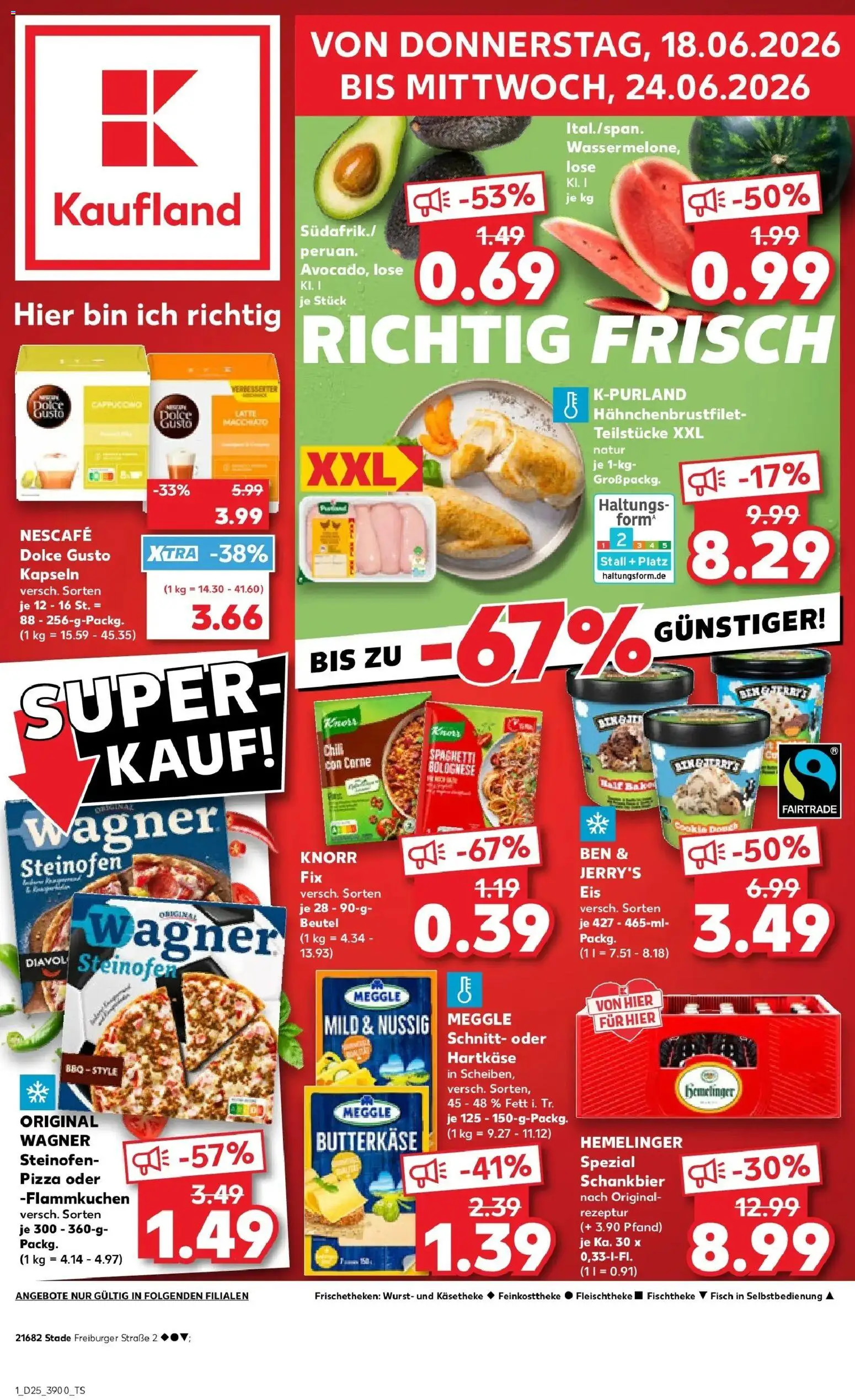Kaufland Prospekt Stade – gültig ab 15.06.2026 | Seite: 12 | Produkte: Butter, Wurst, Chili, Eis