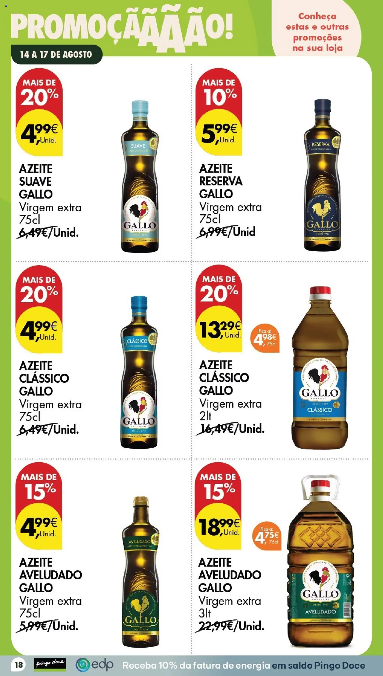 Pingo Doce Poupe este Fim de Semana │ válido de 14/08/2026 | Página: 18 | Produtos: Azeite, Azeite virgem extra