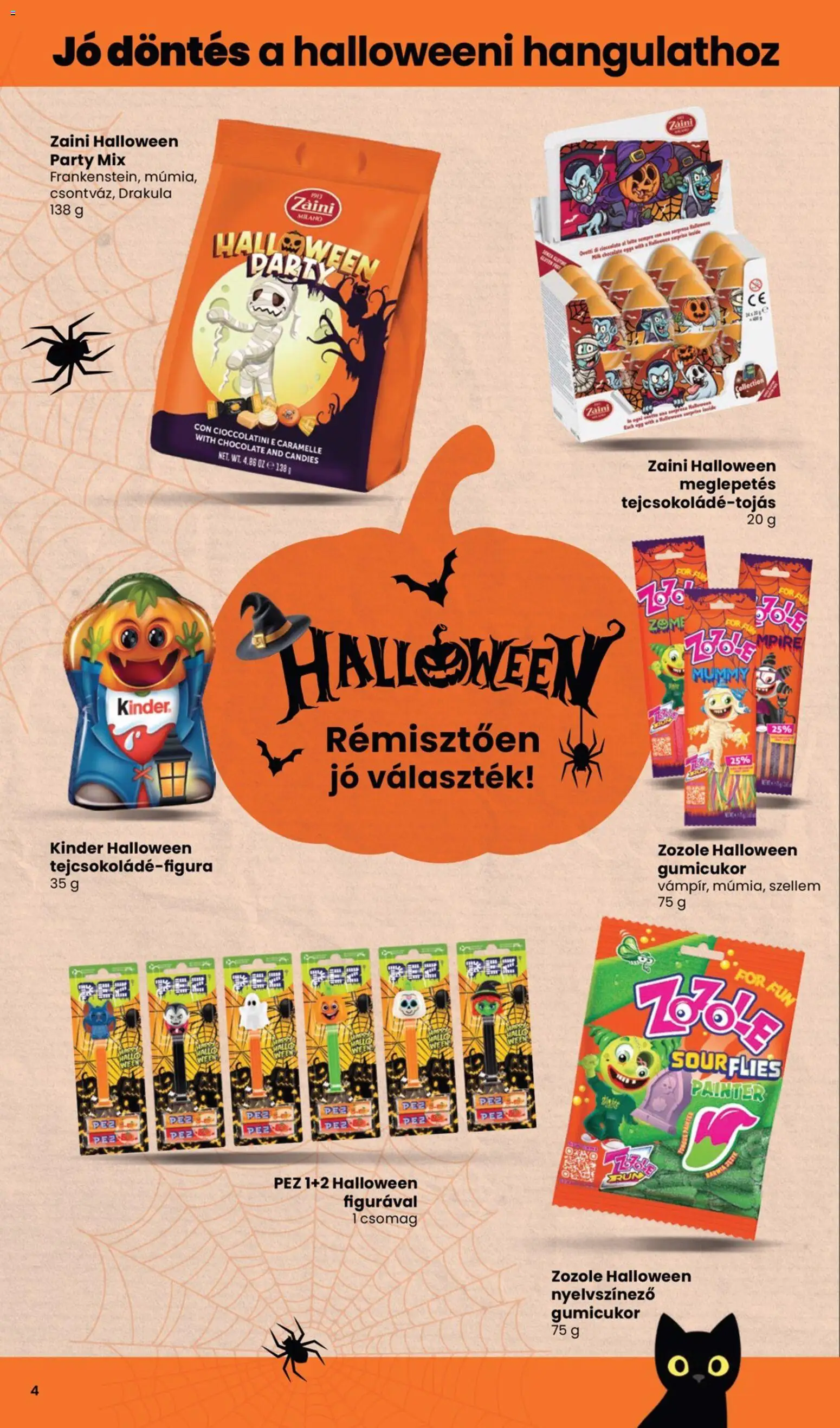 Interspar akciós ujság - amely érvényes a következő dátumtól: 2026.10.01. | Oldal: 4 | Termékek: Gumicukor, Kinder