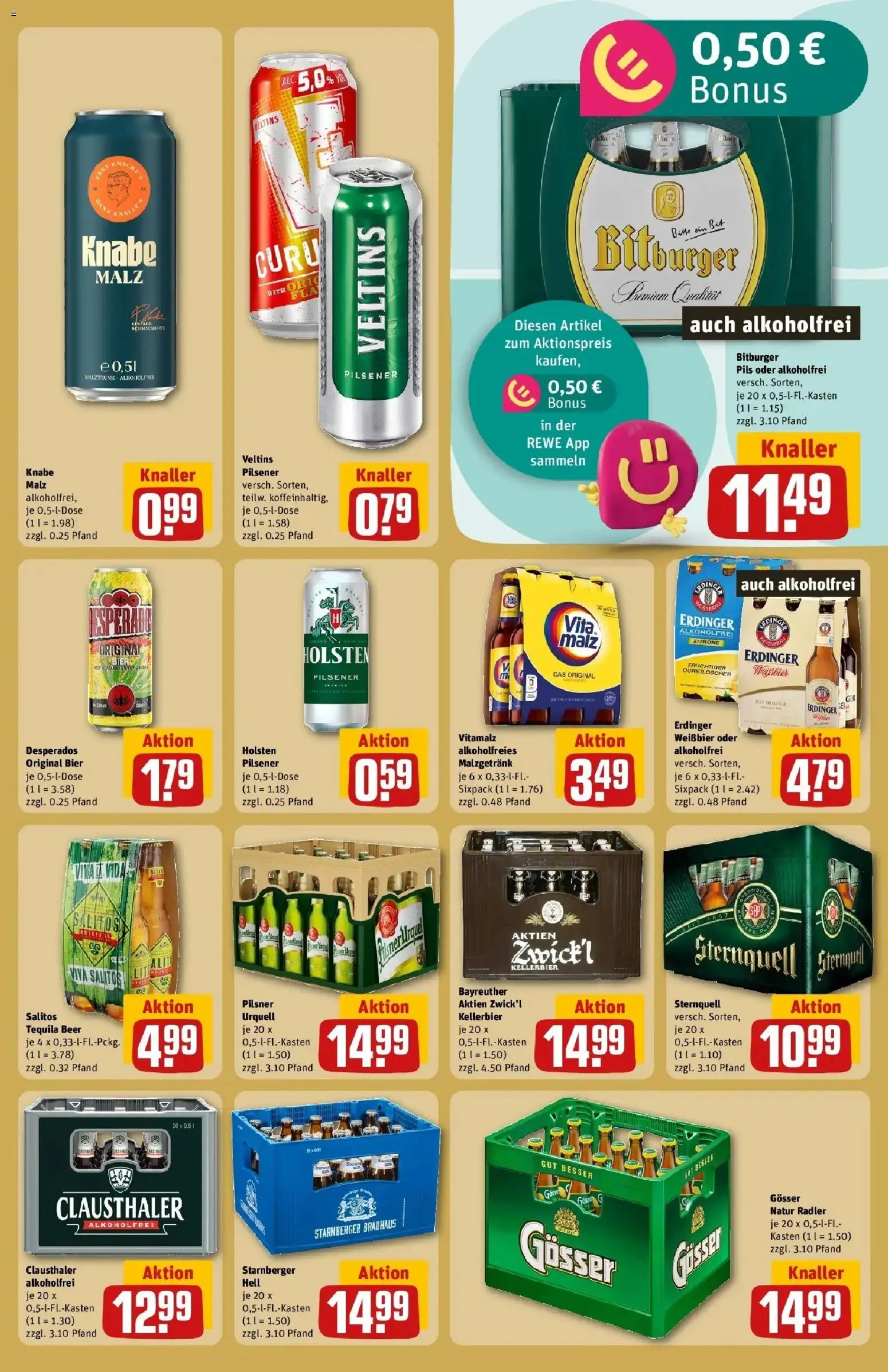 REWE Prospekt ab 05.10.2026 zum Blättern » Angebote | Seite: 23 | Produkte: Bitburger, Erdinger, Pils, Radler