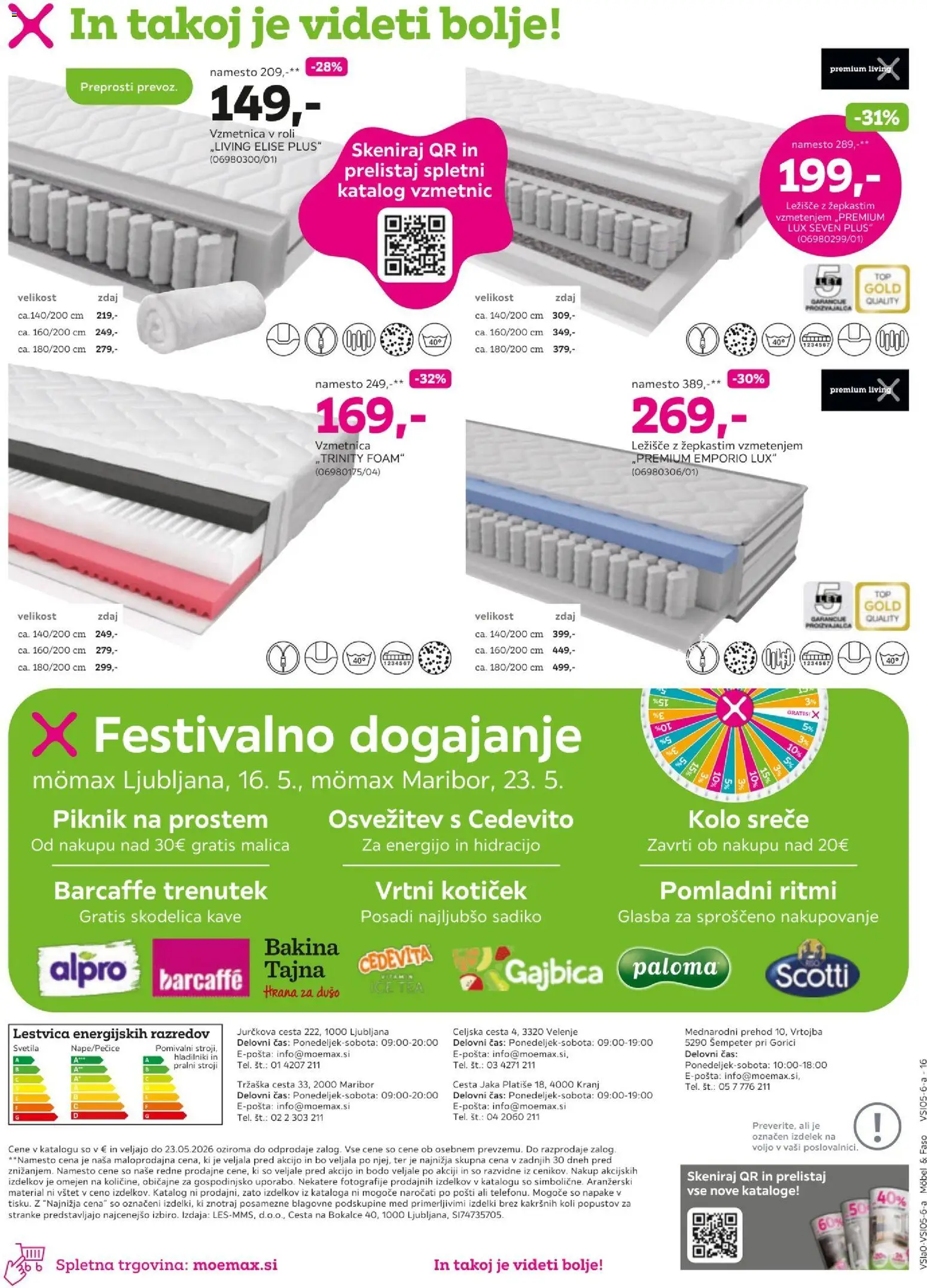 Novi Mömax katalog ponudbe – veljaven od 11.05.2026 | Stran: 16 | Izdelki: Skodelica, Ležišče, Vzmetnica