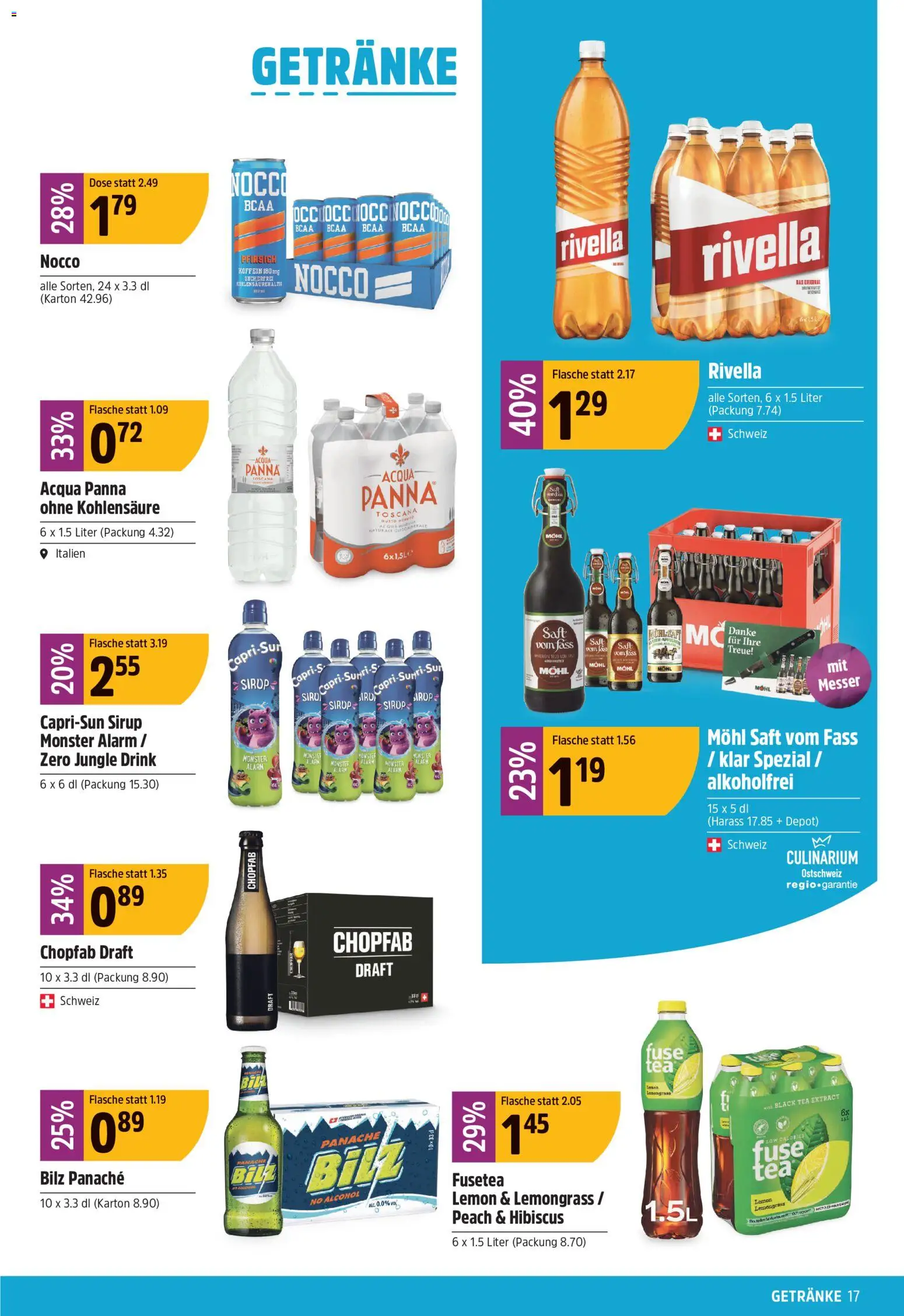 TopCC aktionen – gültig ab 18.05.2026 | Seite: 17 | Produkte: Sirup, Saft, Pfirsich