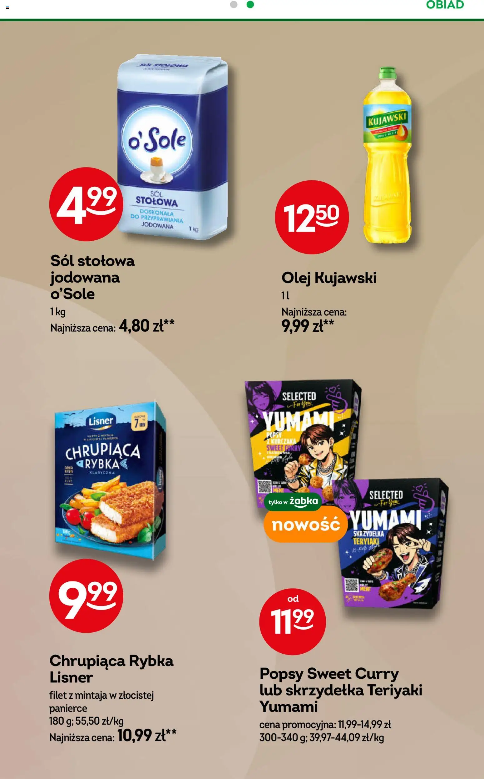 Żabka gazetka - Codzienne produkty od 20.05.2026 | Strona: 17 | Produkty: Curry, Olej kujawski, Olej, Sól