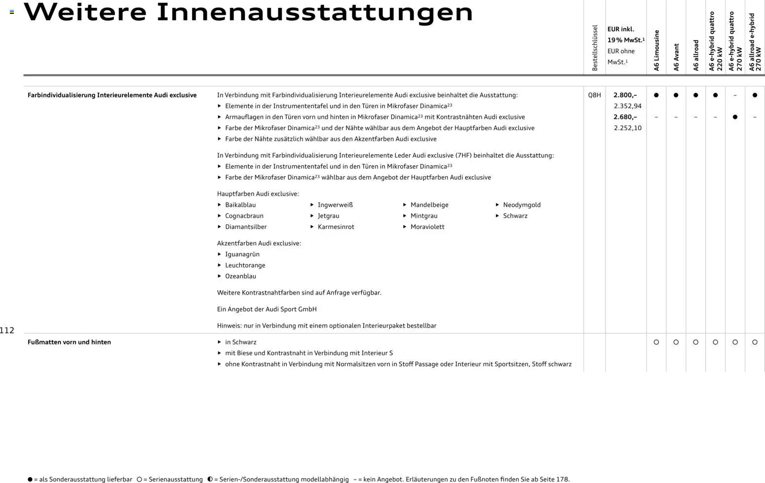 Audi A6 – gültig ab 28.10.2025 | Seite: 112 | Produkte: Navigation