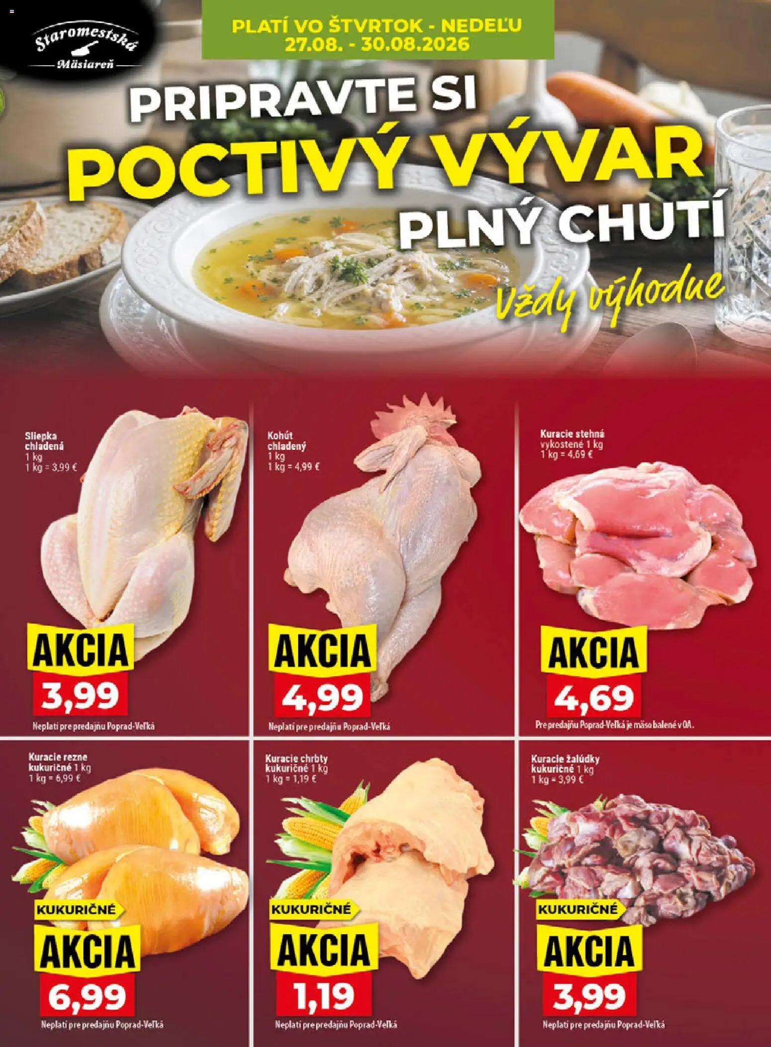 Nové Klas akcie – leták je platný od 24.08.2026 | Strana: 27 | Produkty: Mäso, Kuracie rezne, Kuracie stehná, Rezne