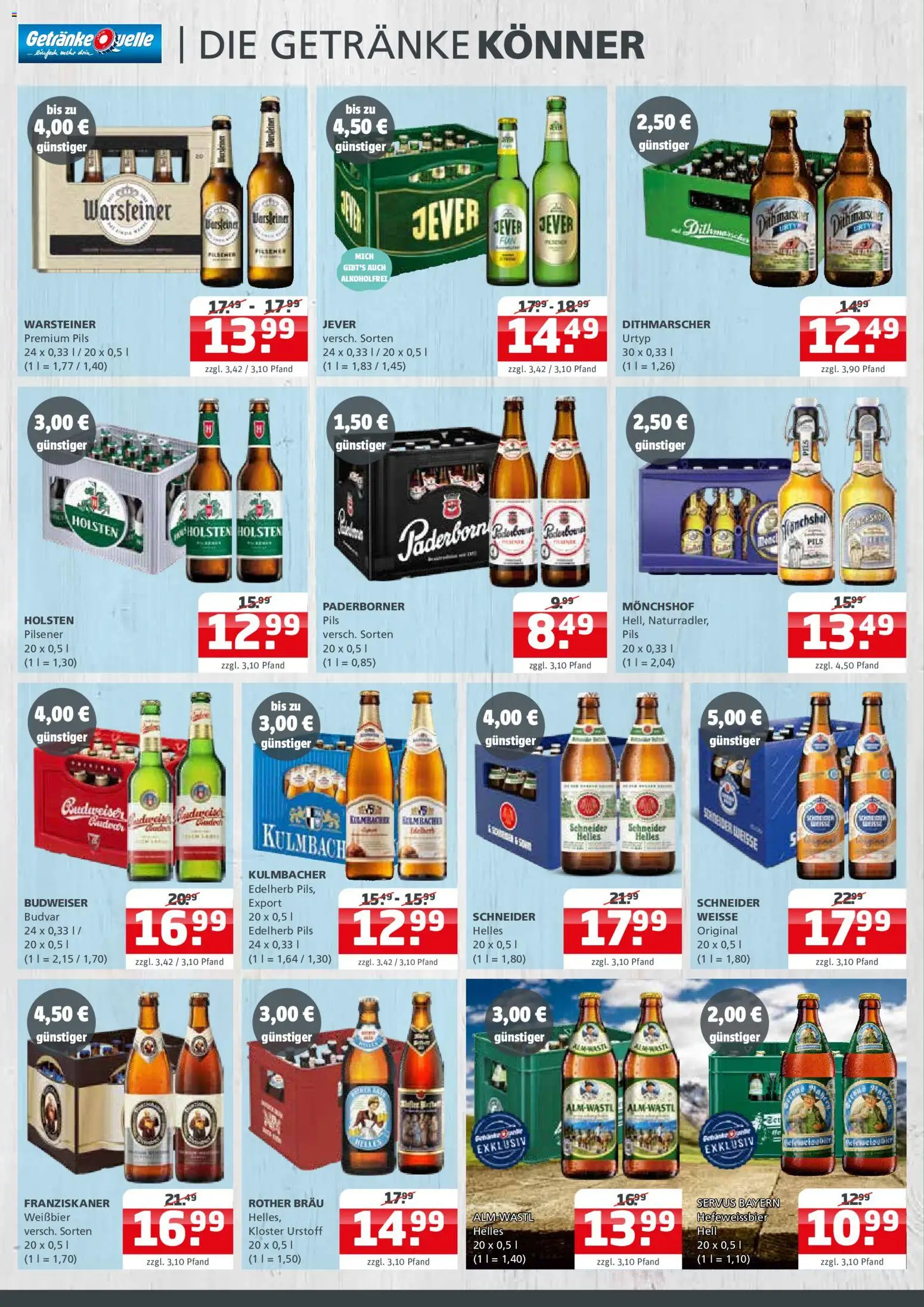 Getränke Quelle Prospekt Aken – gültig ab 26.10.2026 | Seite: 2 | Produkte: Franziskaner, Pils, Holsten, Warsteiner
