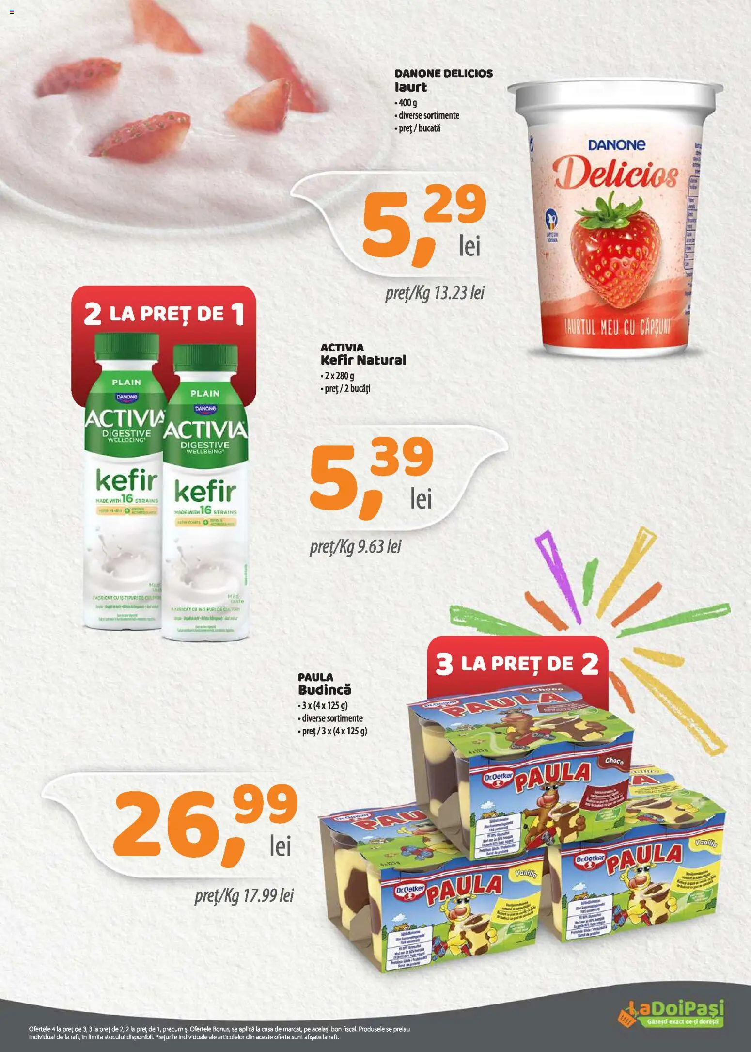 Noul catalog LaDoiPași – valabil de la 01.06.2026 | Pagină: 7 | Produse: Kefir, Căpșuni