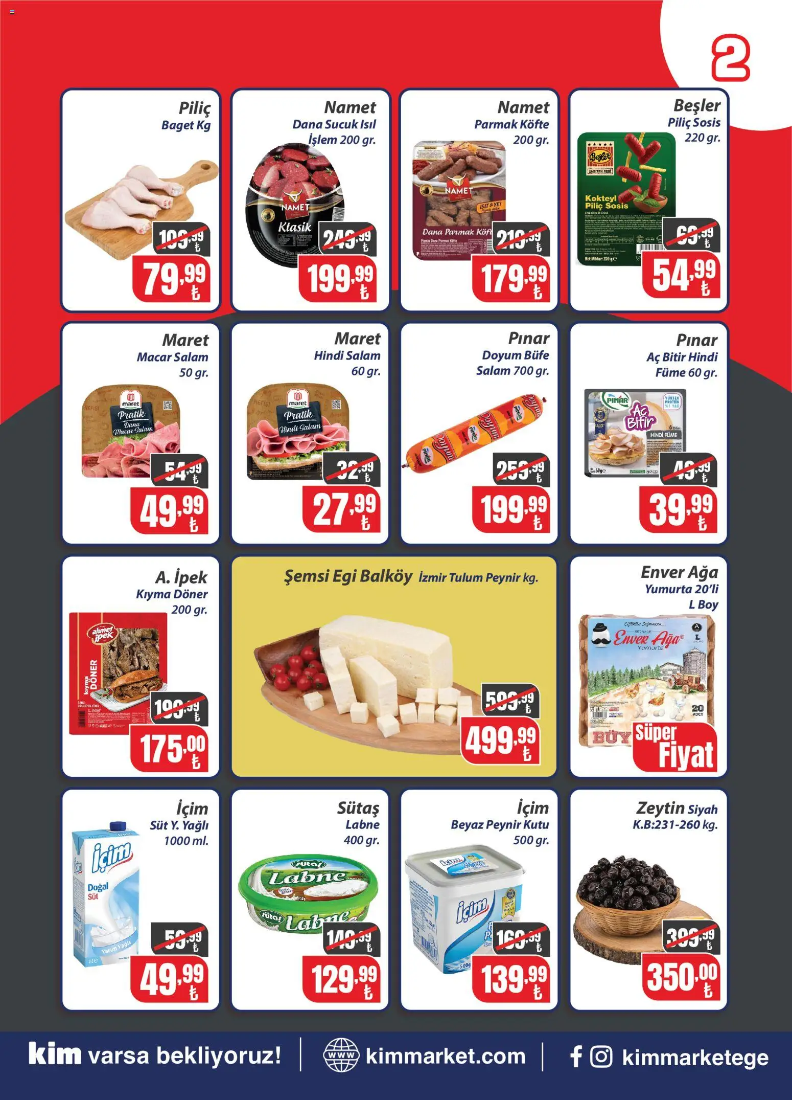 Kim Market Katalog - 20 Temmuz 2026 tarihinden itibaren geçerlidir | Sayfa: 2 | Ürünler: Döner, Zeytin, Oyun, Sucuk
