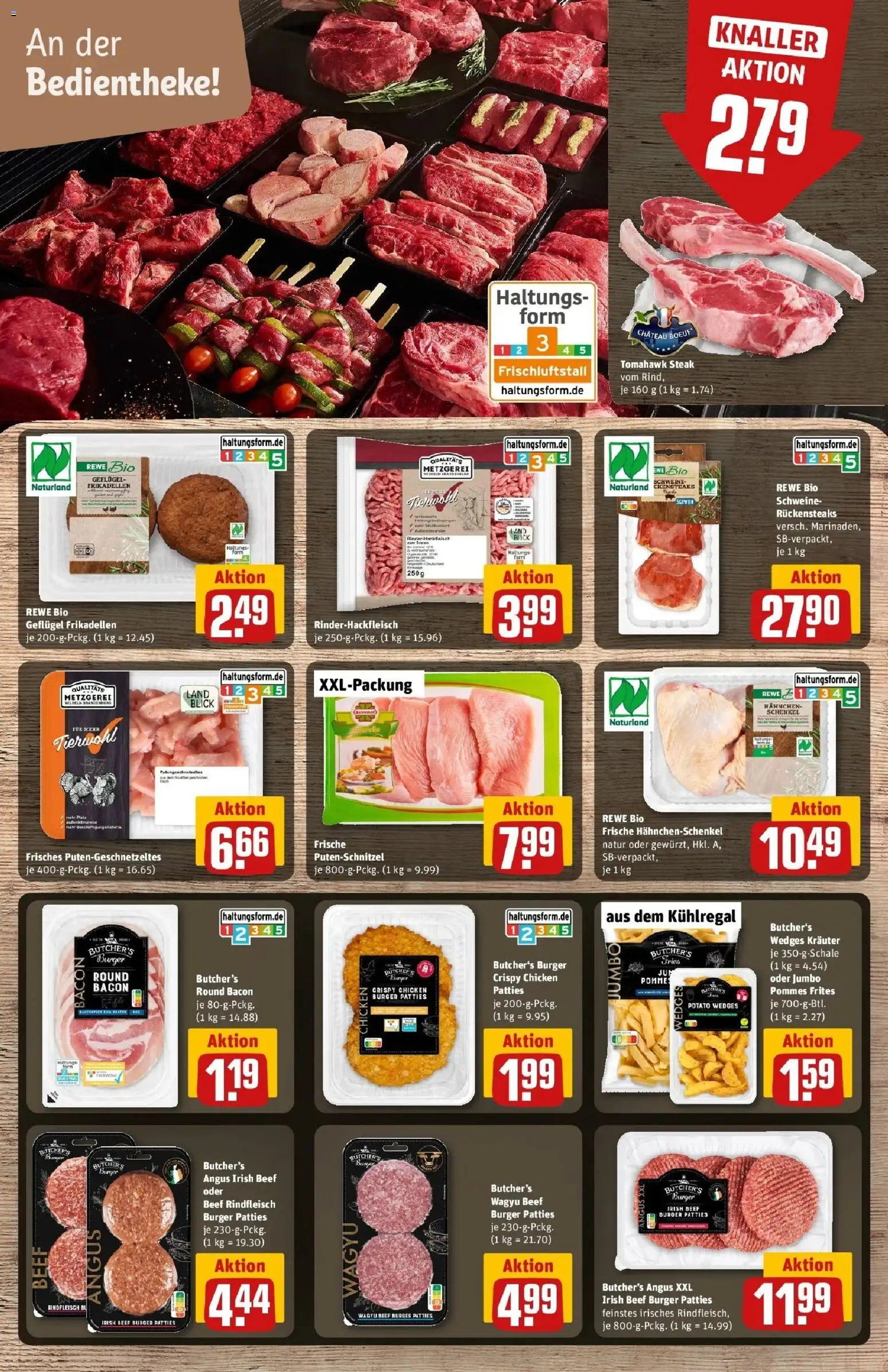 Rewe Prospekt Niederzier / Huchem – gültig ab 10.05.2026 | Seite: 10 | Produkte: Hahnchen, Pommes, Burger, Pommes frites
