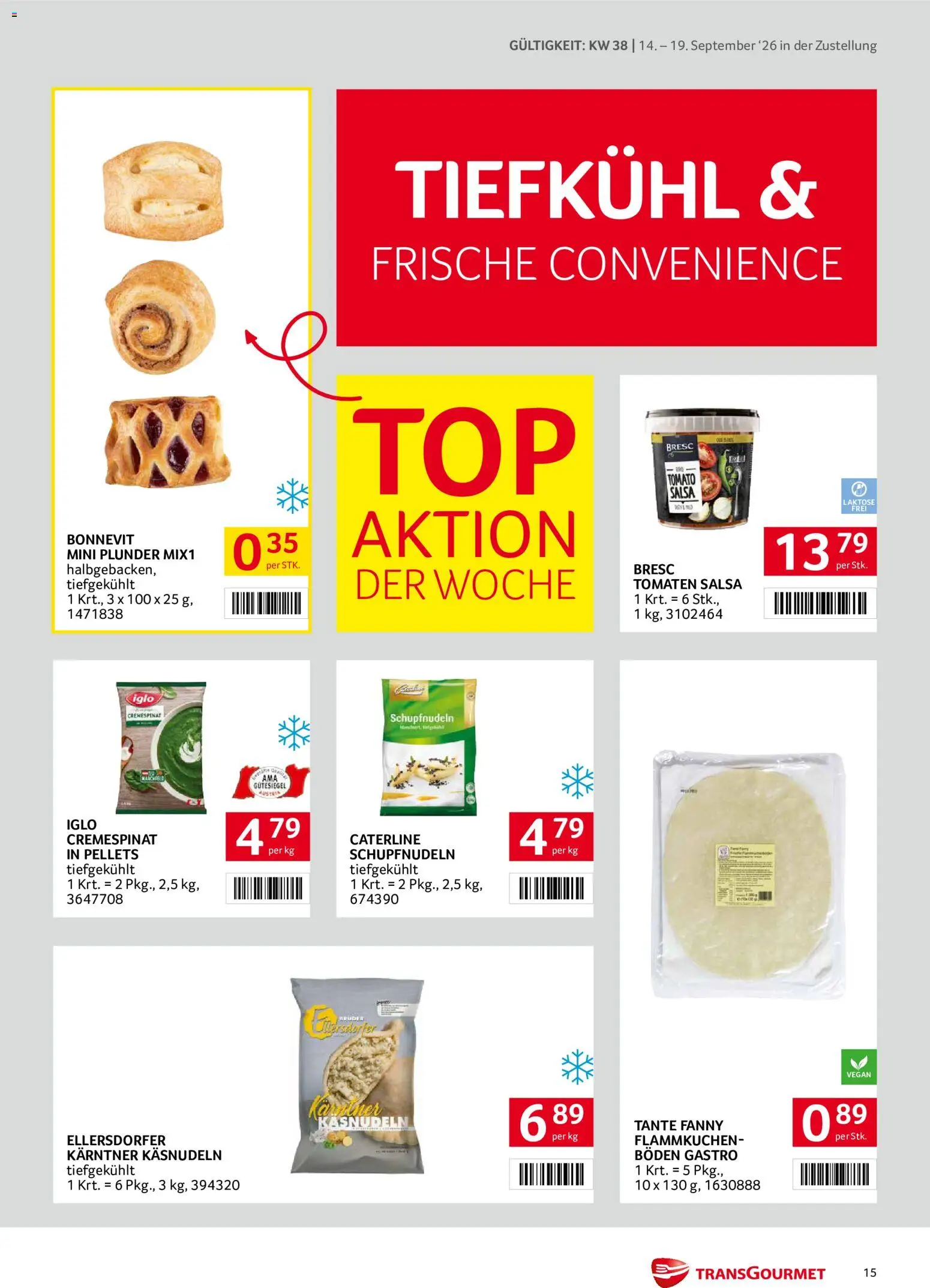 Transgourmet Zustellaktion gültig ab 14.09.2026 | Seite: 15 | Produkte: Tomaten